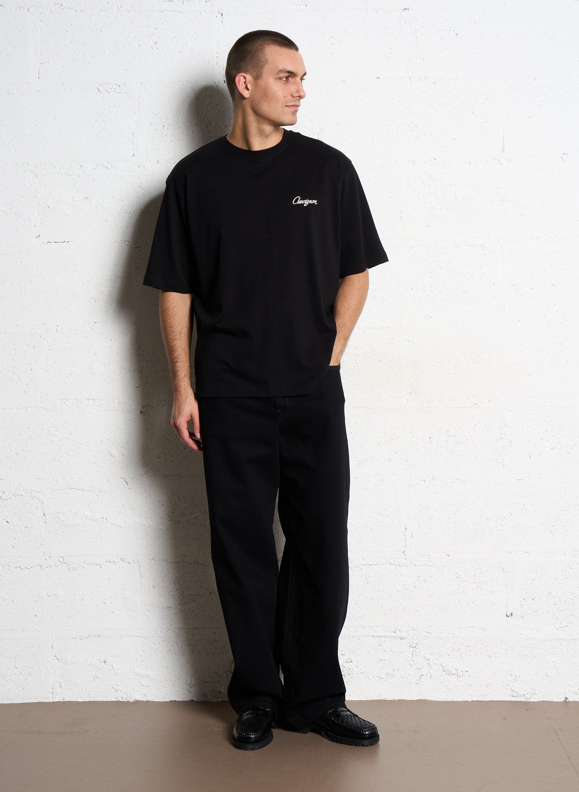 Tee-shirt oversize en coton bio  CHEVIGNON Noir