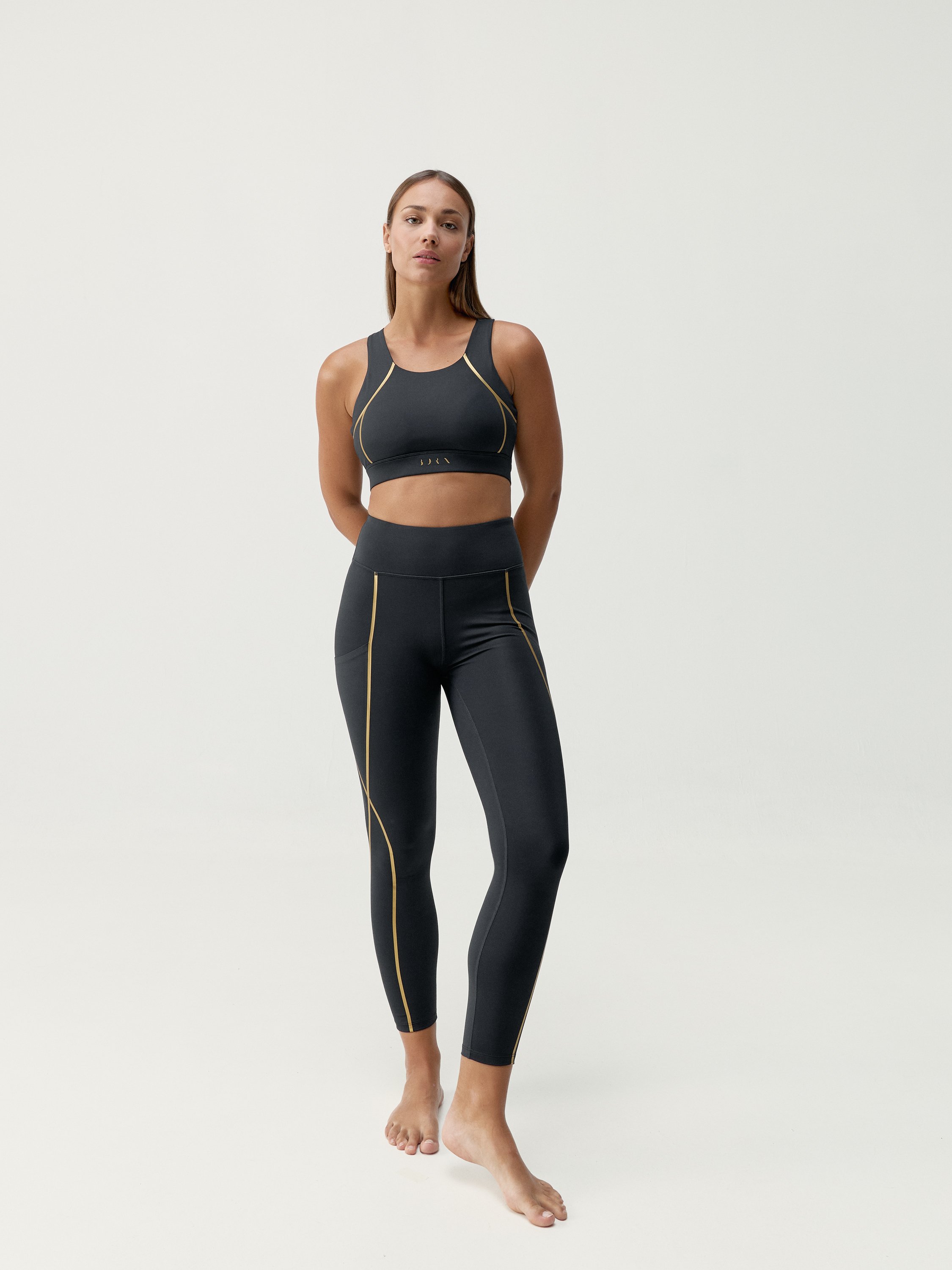 Performance 7/8 sports leggings BORN LIVING YOGA Black