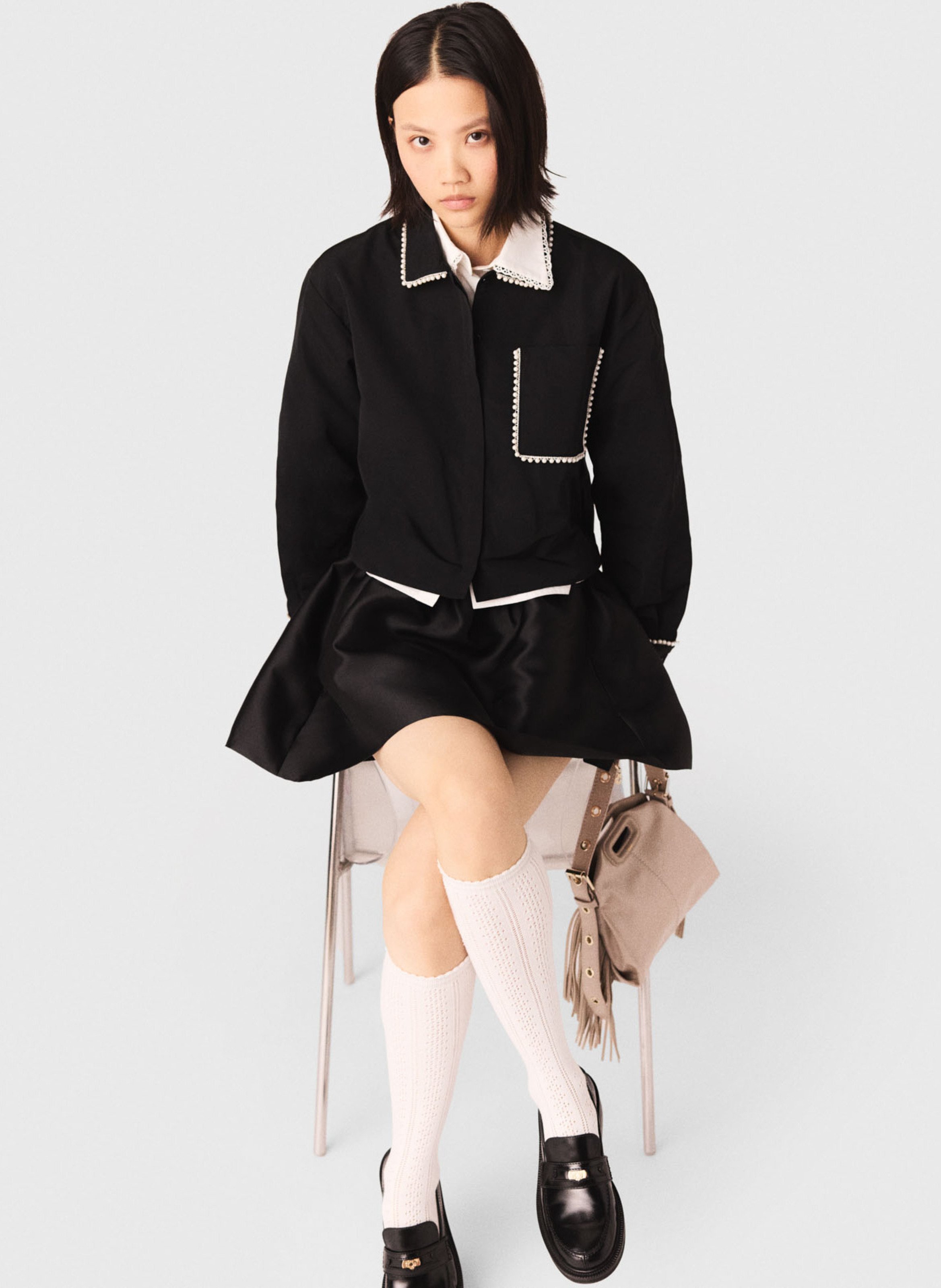 Chemise col classique MAJE Black