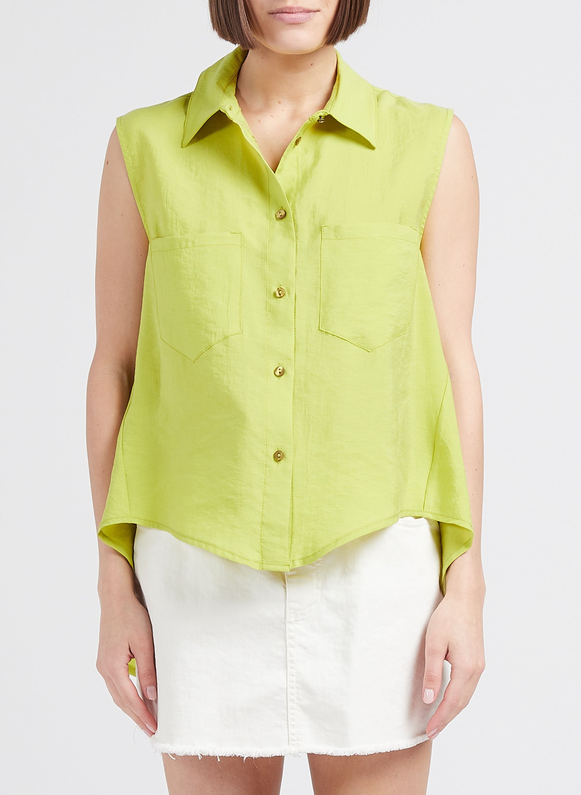 Chemise col classique ample  PLEASE Vert