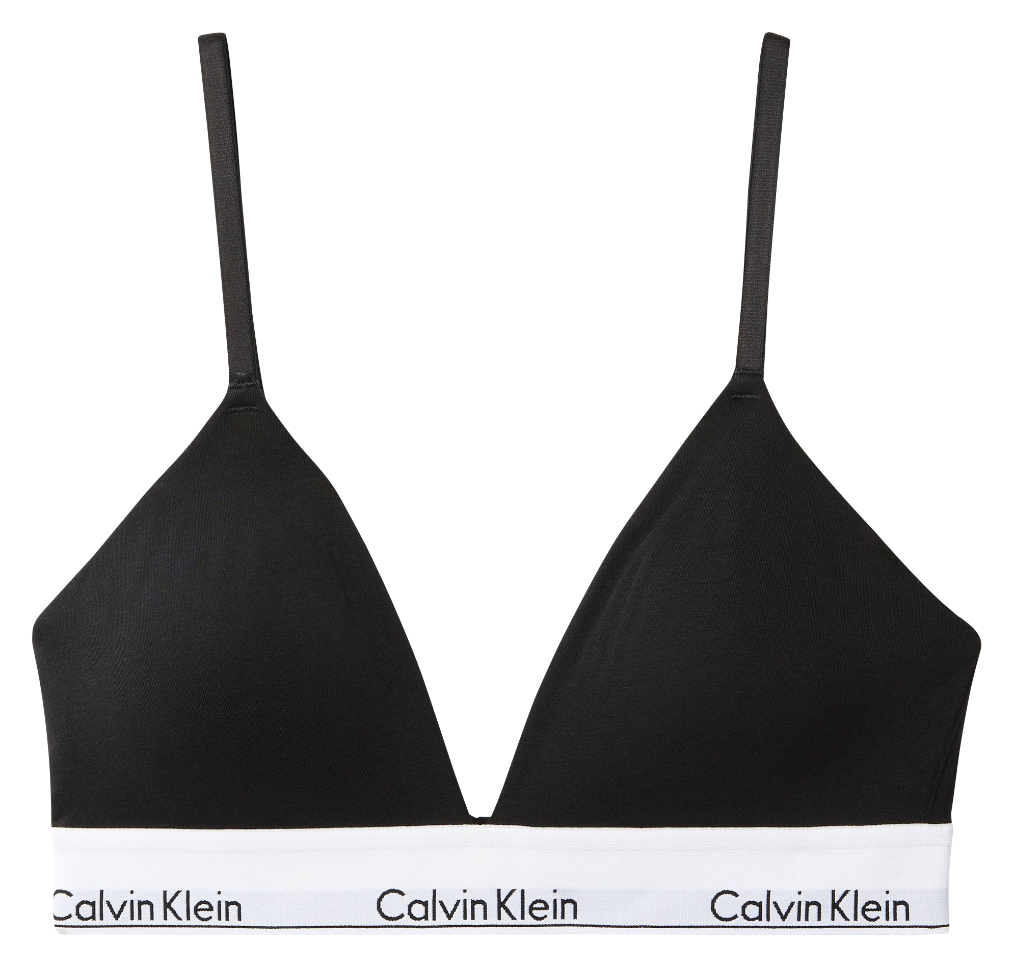 Dreieckiges Unifarbenes Baumwollmisch-BH CALVIN KLEIN UNDERWEAR Schwarz
