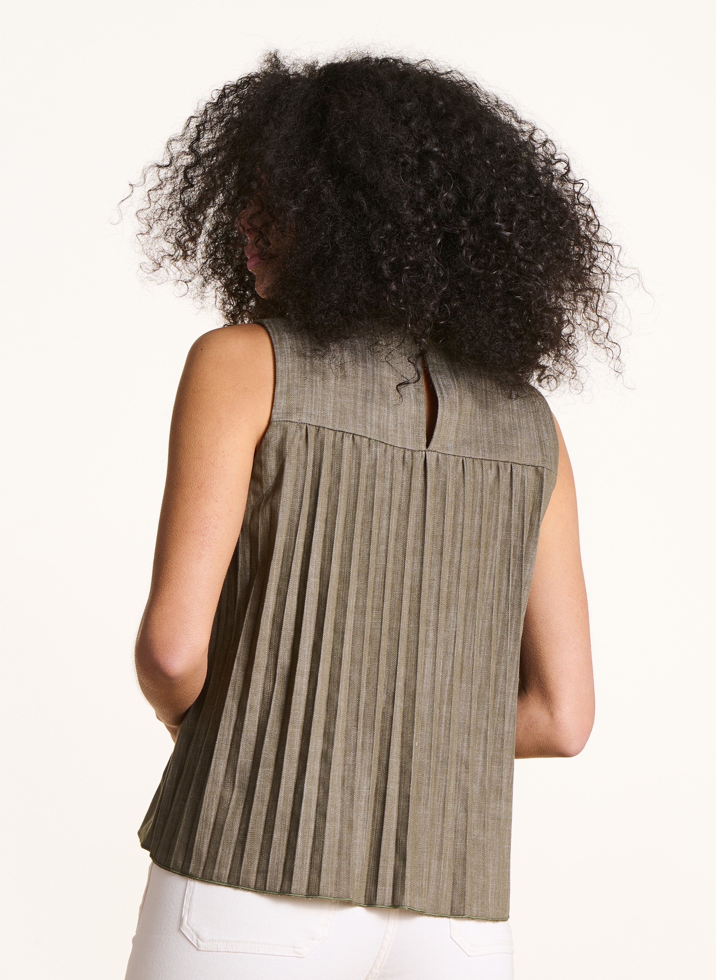 Top met ronde hals - katoenblend LA FEE MARABOUTEE Groen