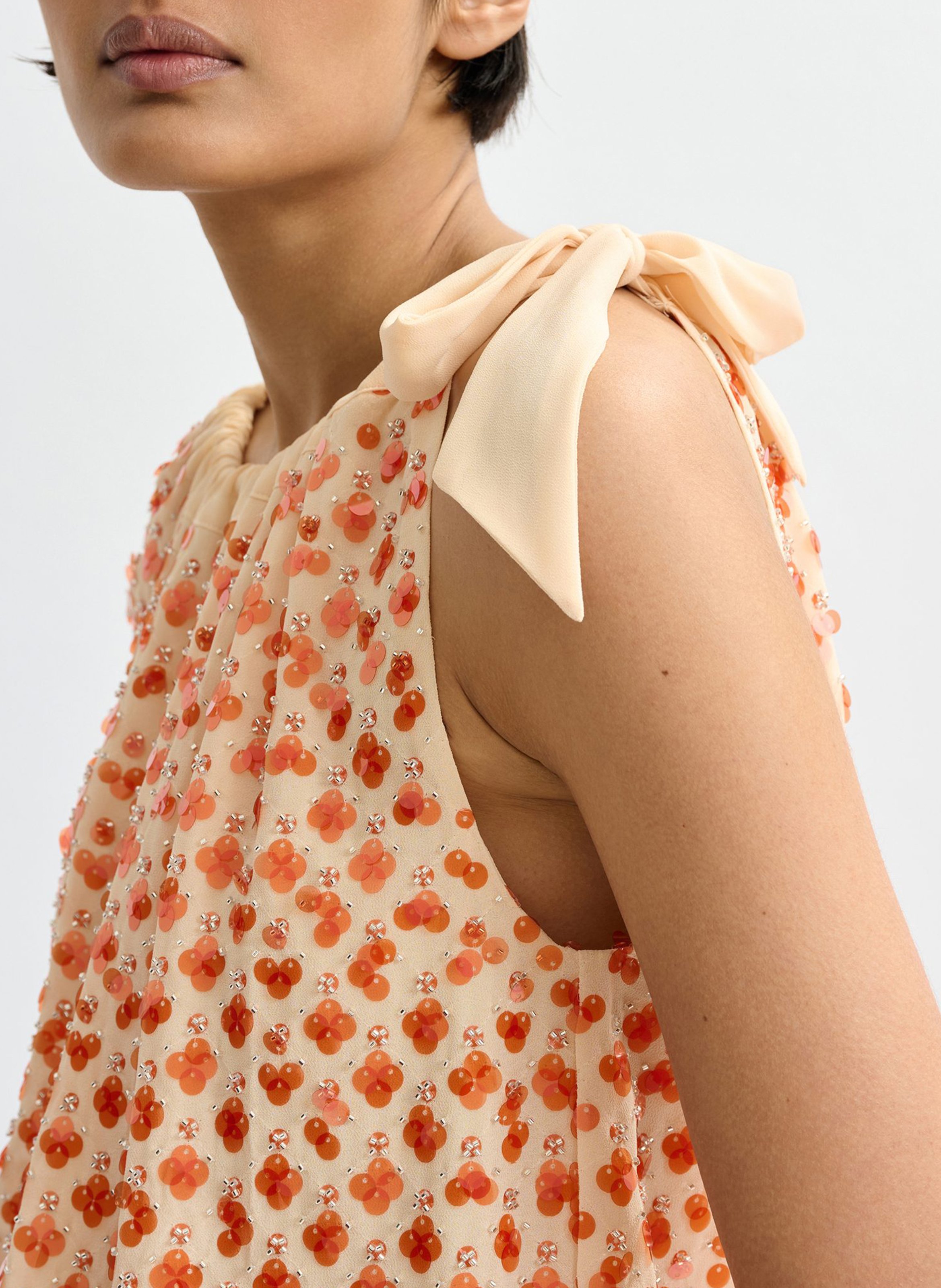 Oversize-Top mit Rundhalsausschnitt und Print ESSENTIEL ANTWERP Orange