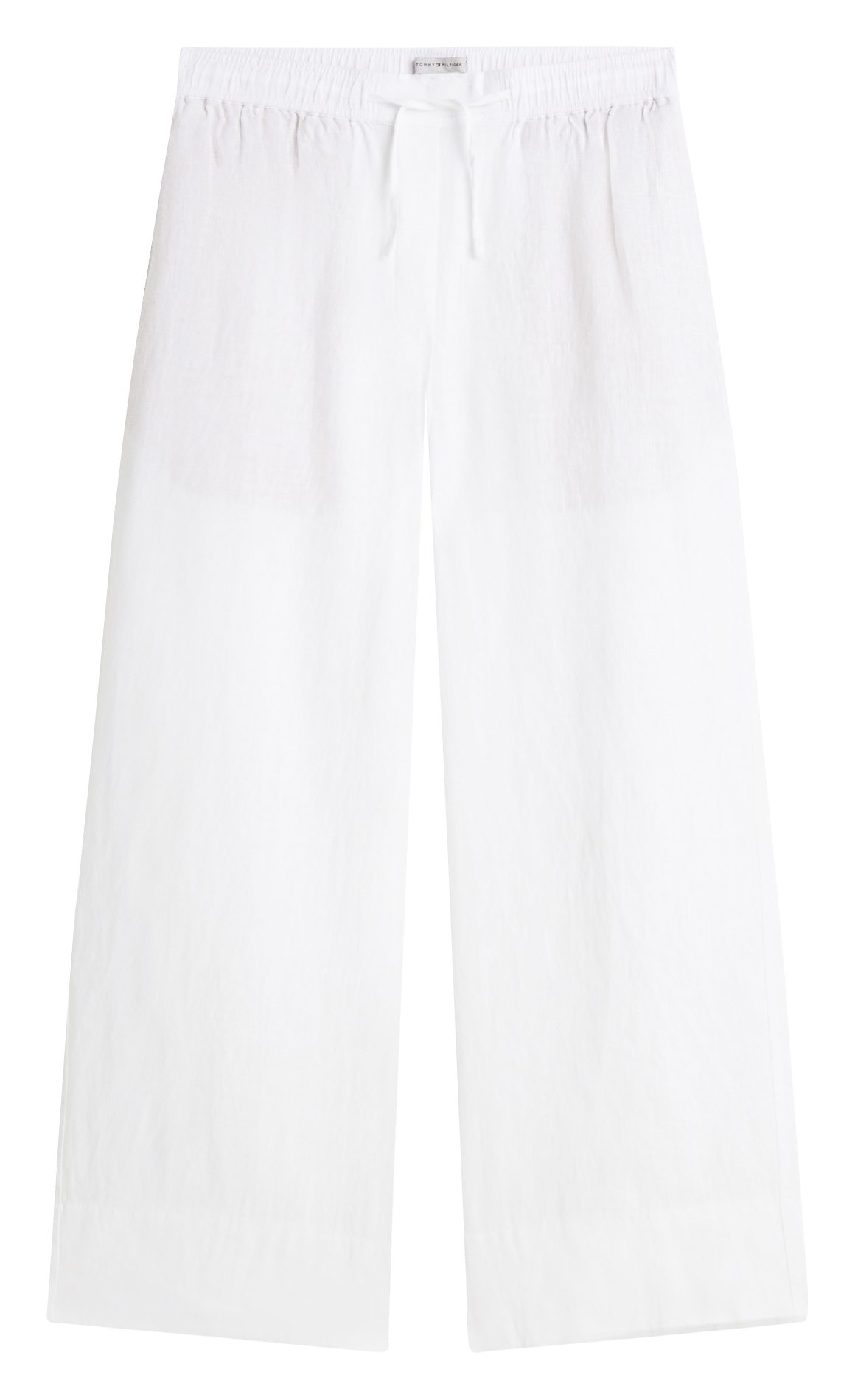 Straight linen trousers TOMMY HILFIGER White
