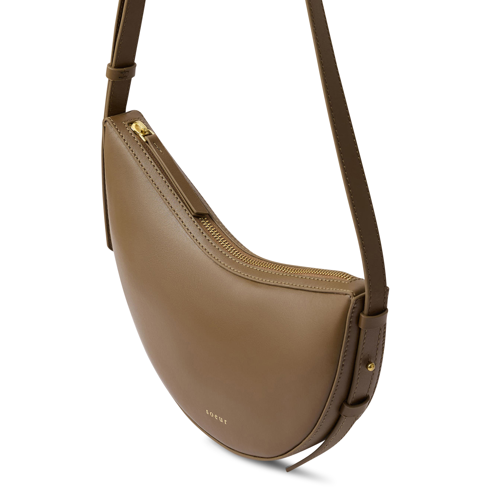 Mini sac à main en cuir SOEUR Marron