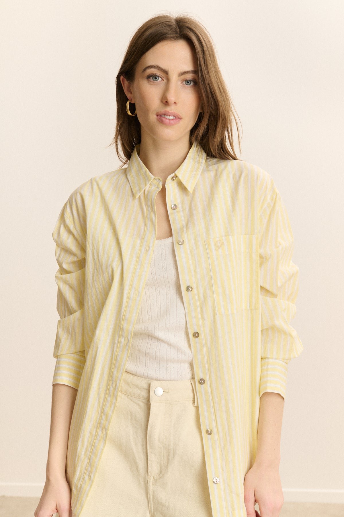 Striped long-sleeve shirt GARANCE PARIS Yellow