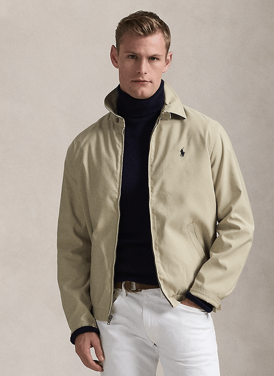 Ruimvallend jasje met klassieke kraag POLO RALPH LAUREN Beige