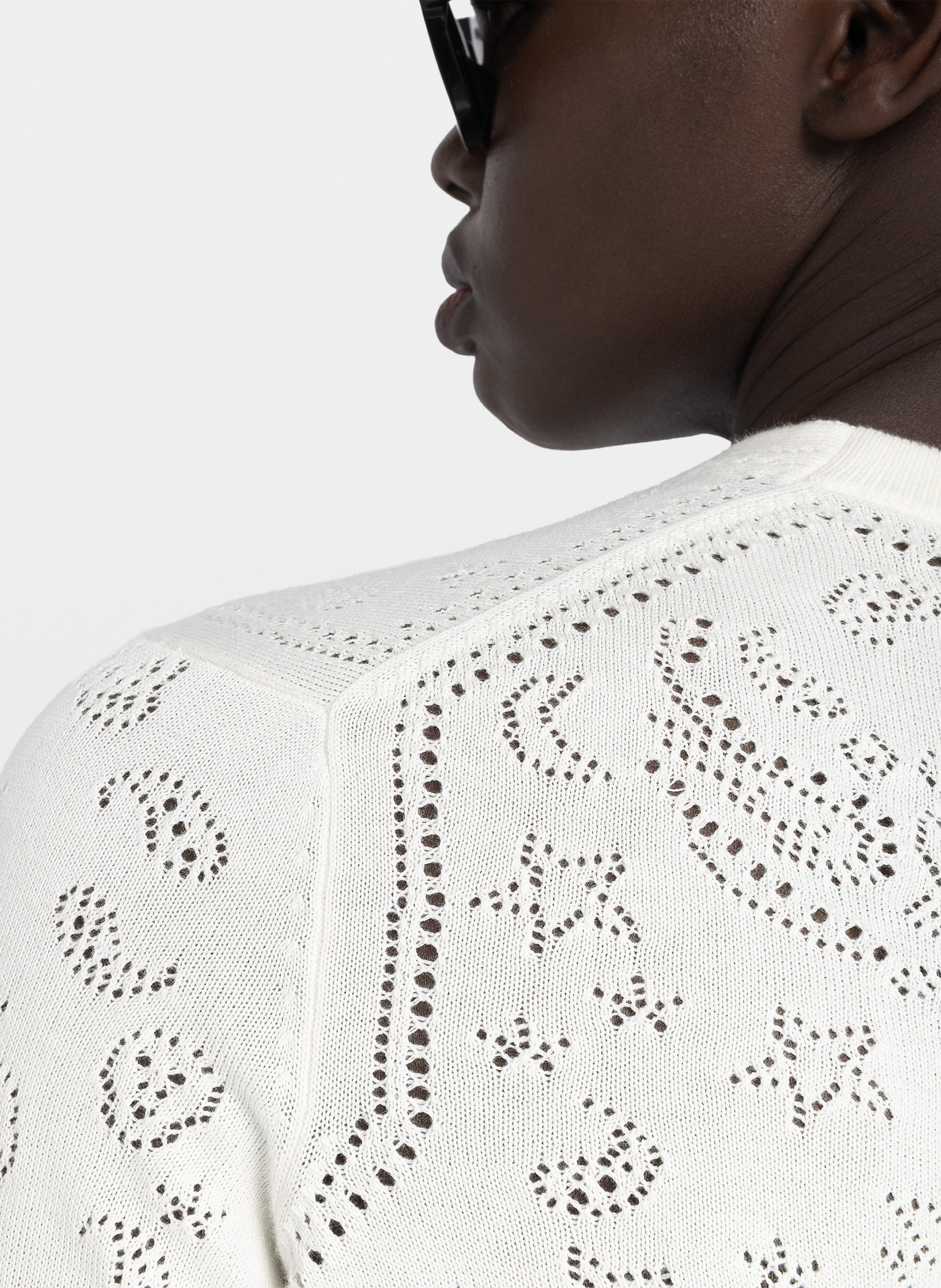 Cardigan droit col V en coton ZADIG&VOLTAIRE Blanc