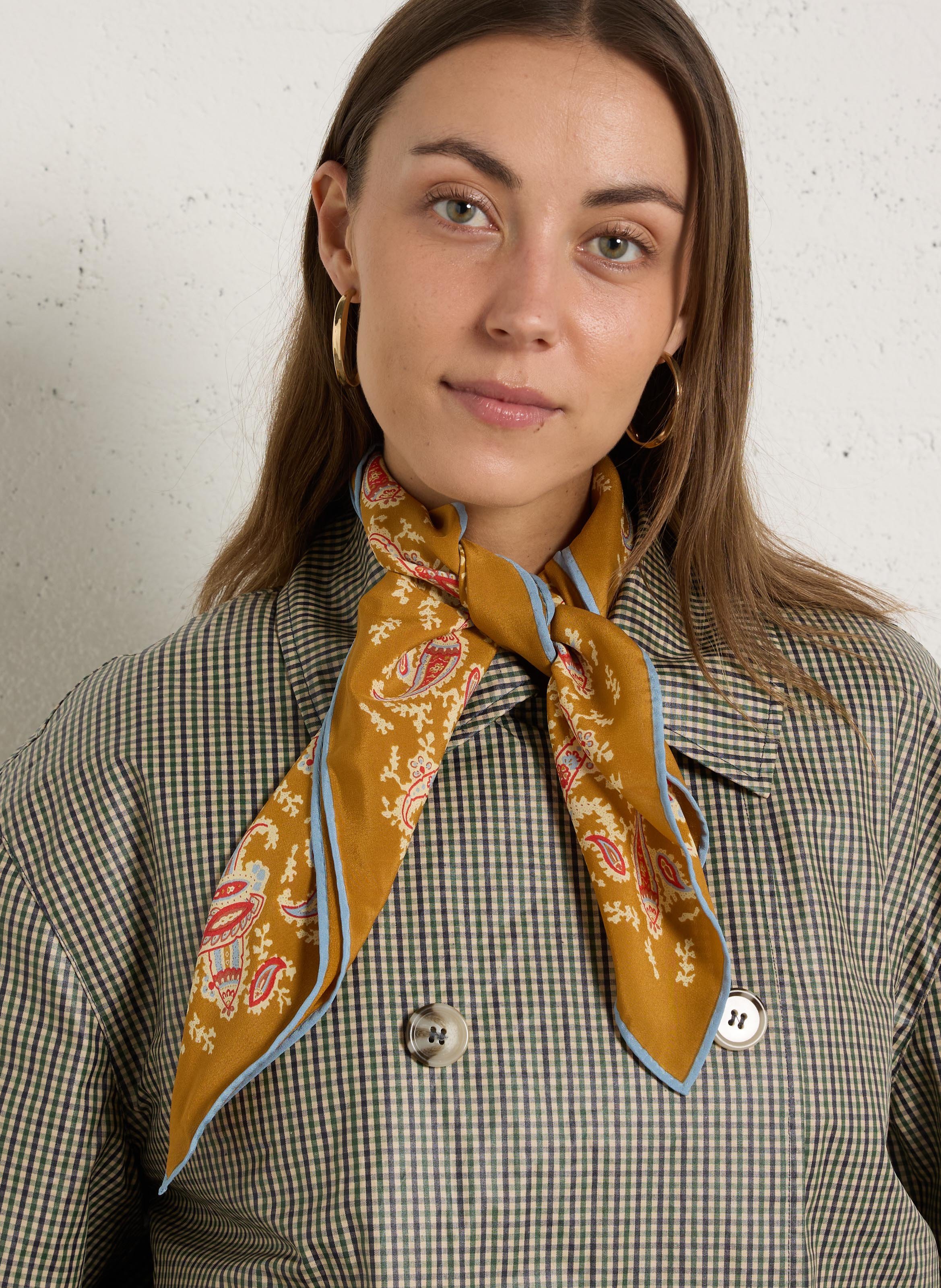 Silk scarf MOISMONT Grey