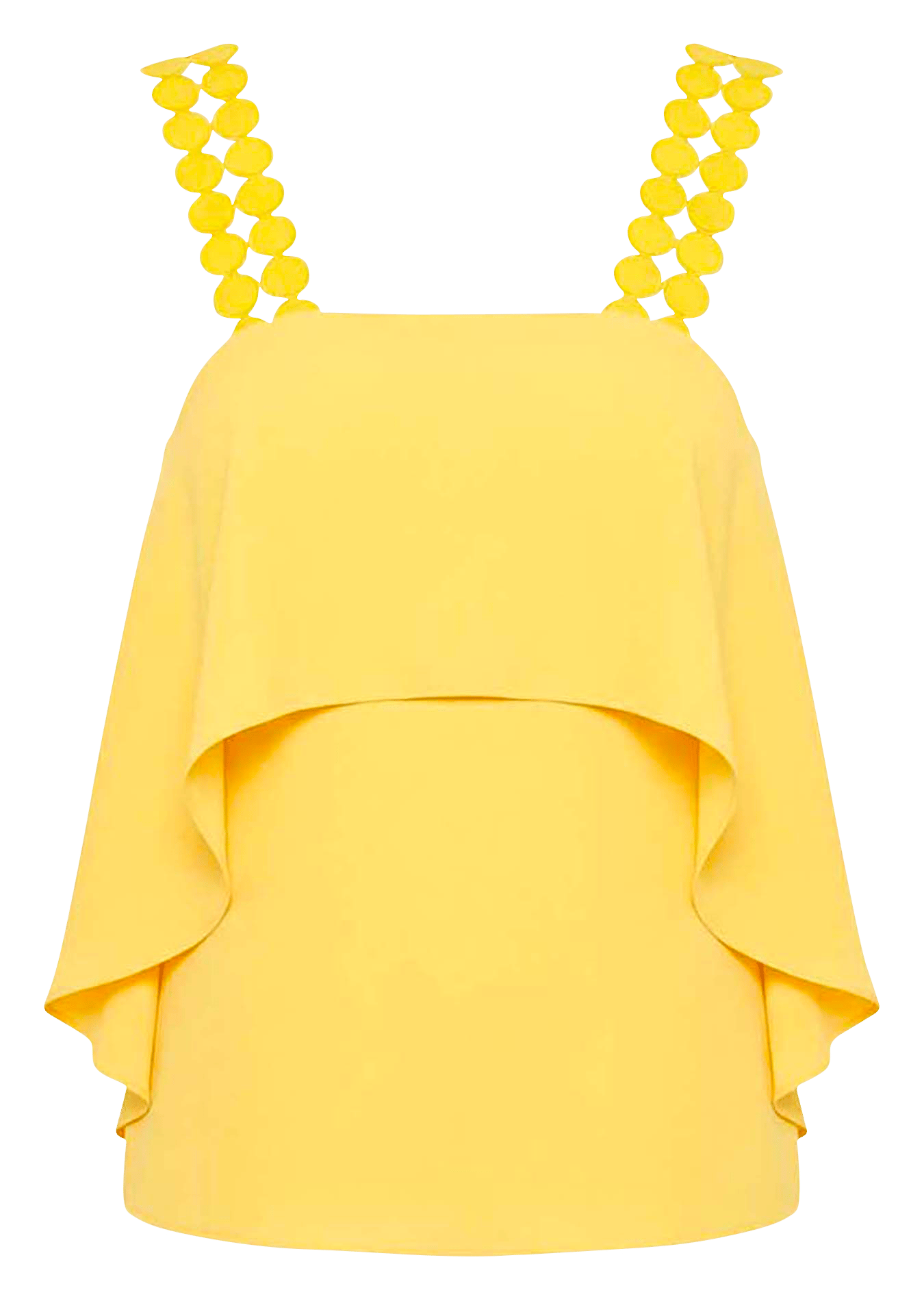 Square neck top TARA JARMON Yellow