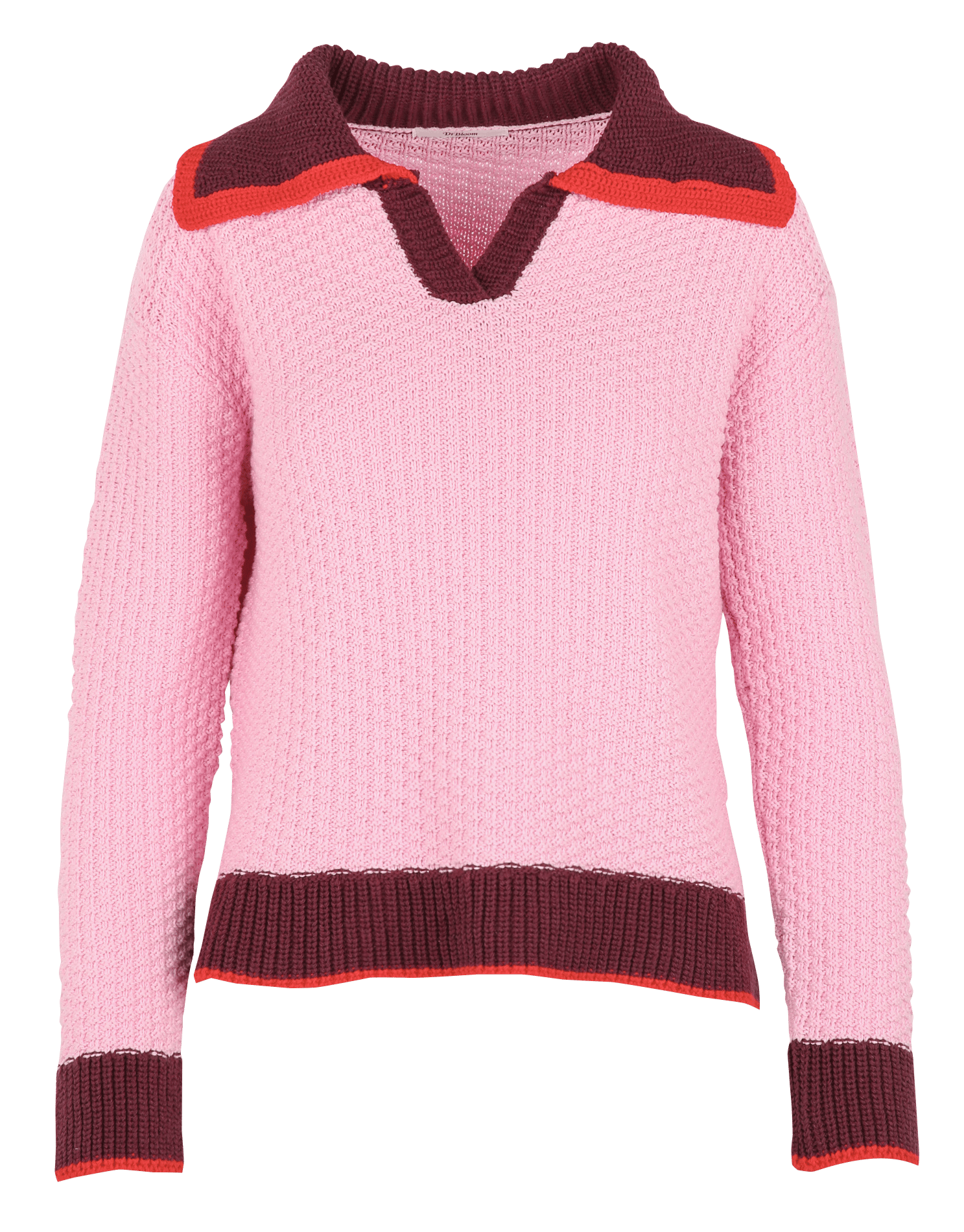 Straight V-neck cotton sweater DR BLOOM