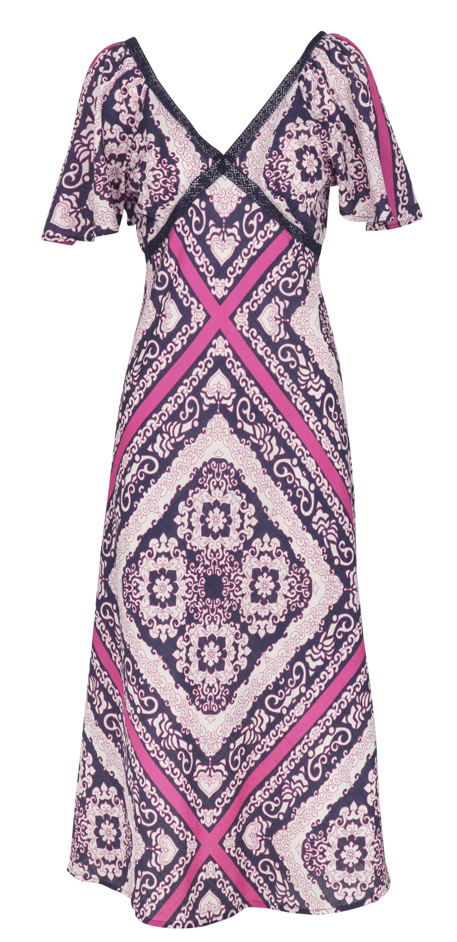 Robe longue évasée en coton bio LA FEE MARABOUTEE Multicolore