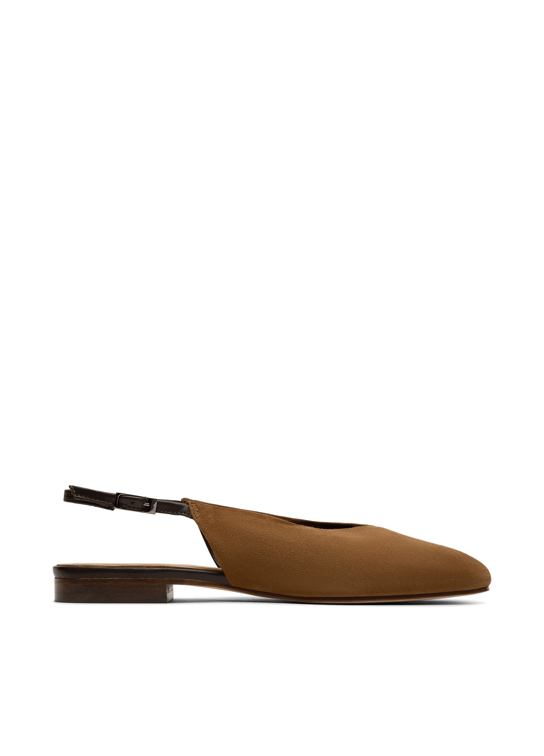 Date suede leather ballet flats PARALLELE PARIS Brown