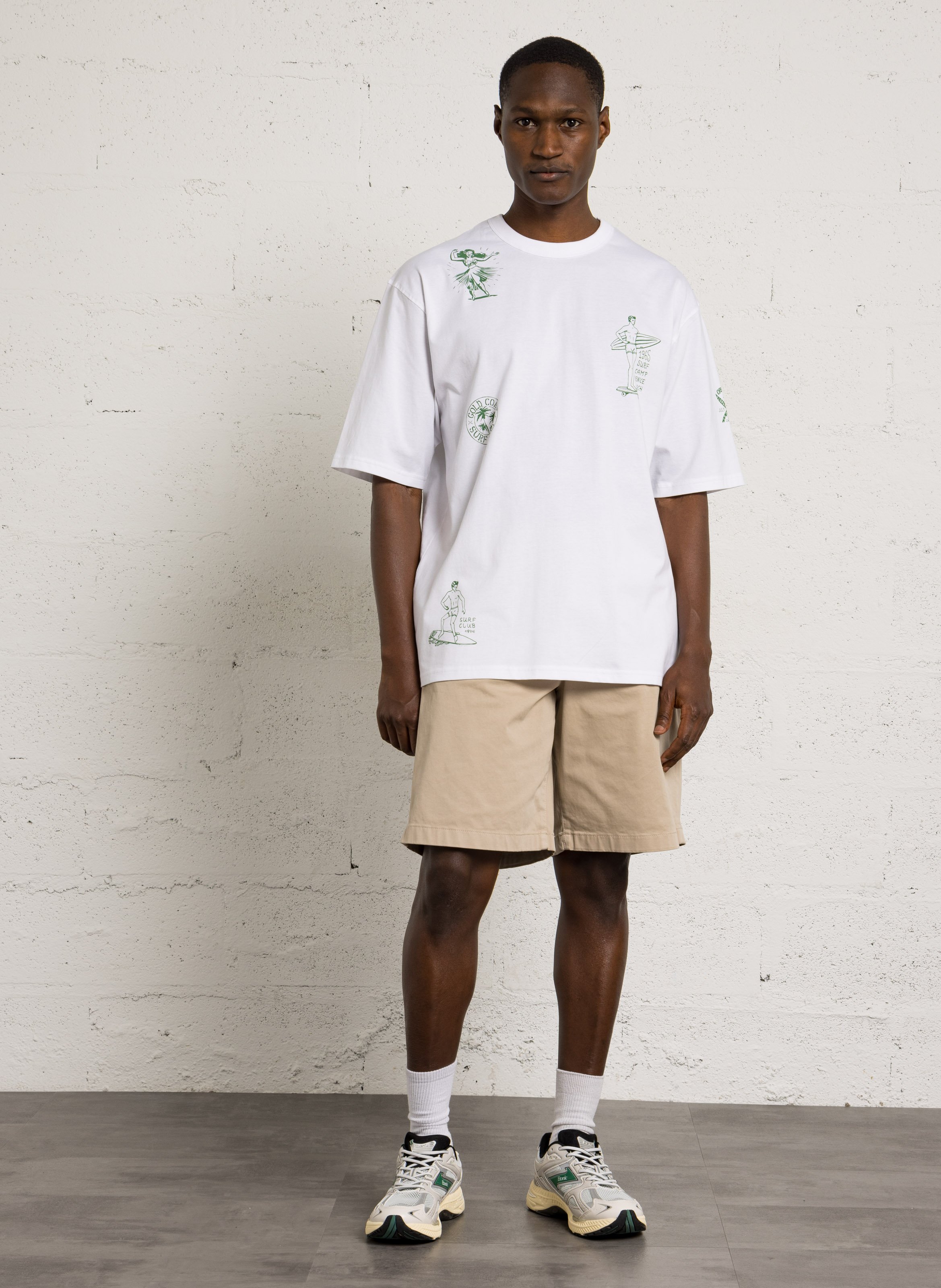 Gerade geschnittenes Rundhals-T-Shirt mit Print CHEVIGNON Weiss