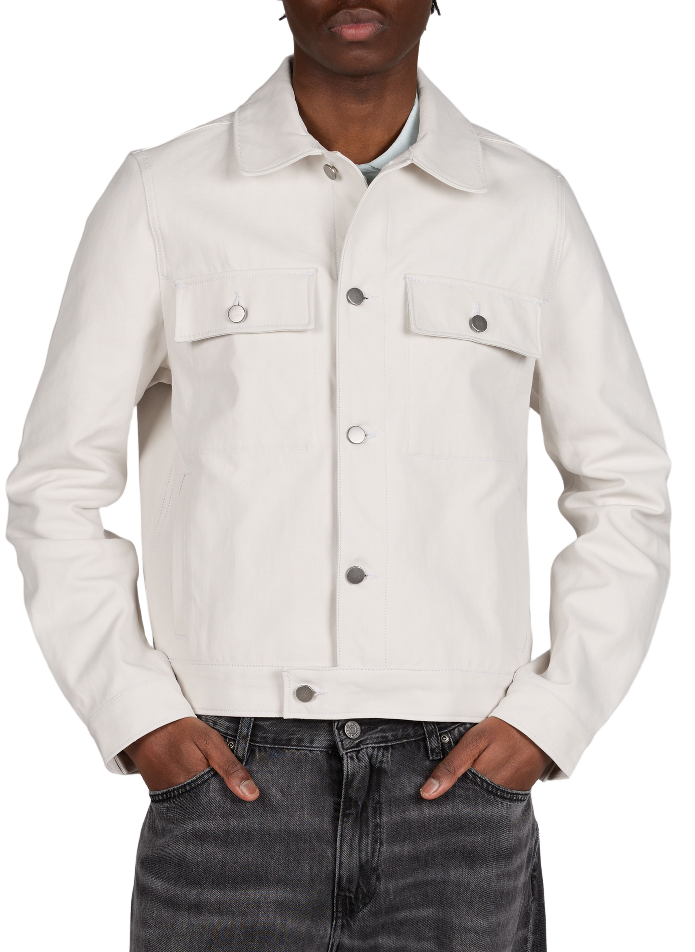 Blouson droit en coton SAISON 1865 Beige