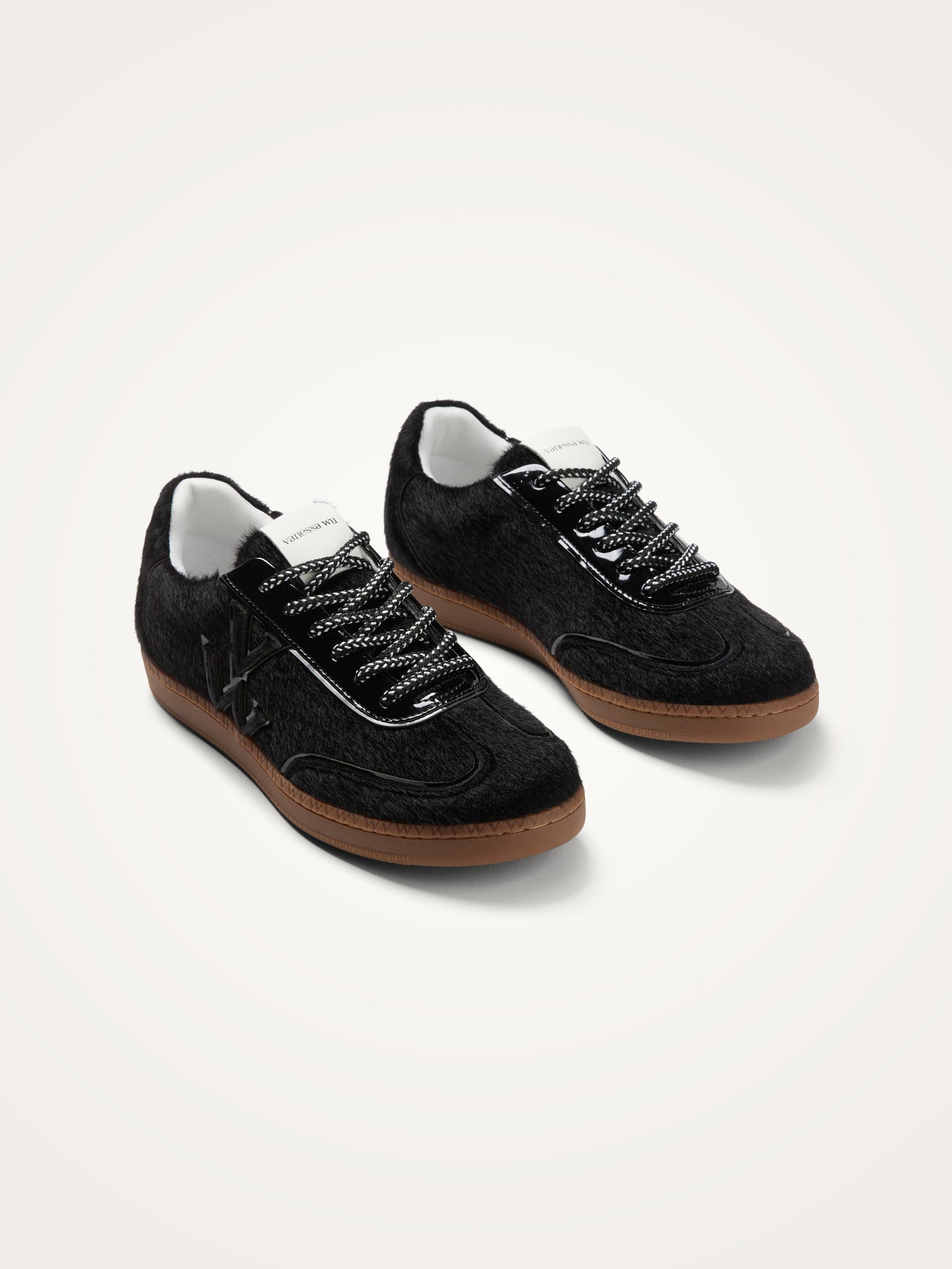 Sneakers with monogram on retro sole VANESSA WU Black