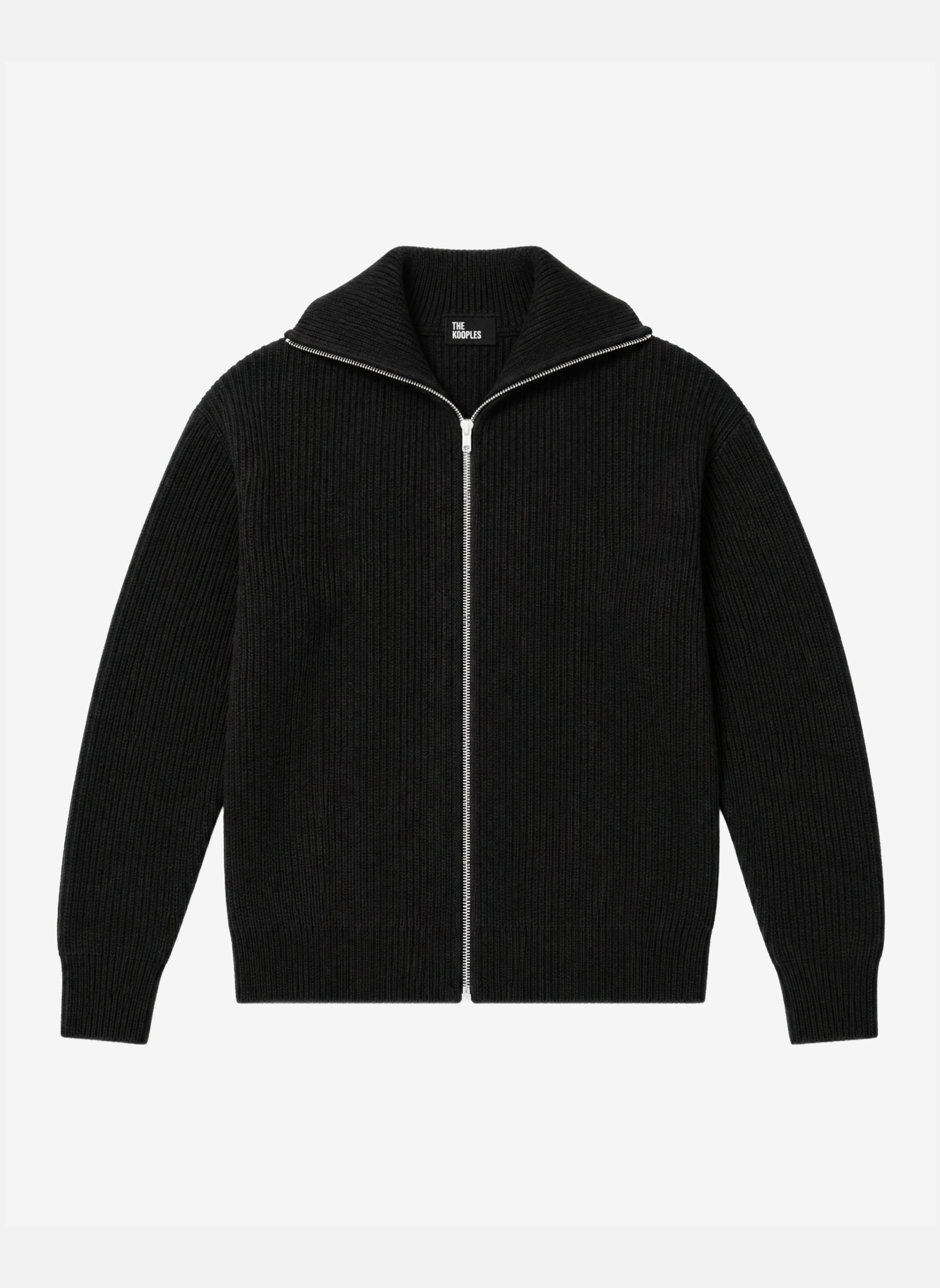 Wool zipped cardigan THE KOOPLES Black