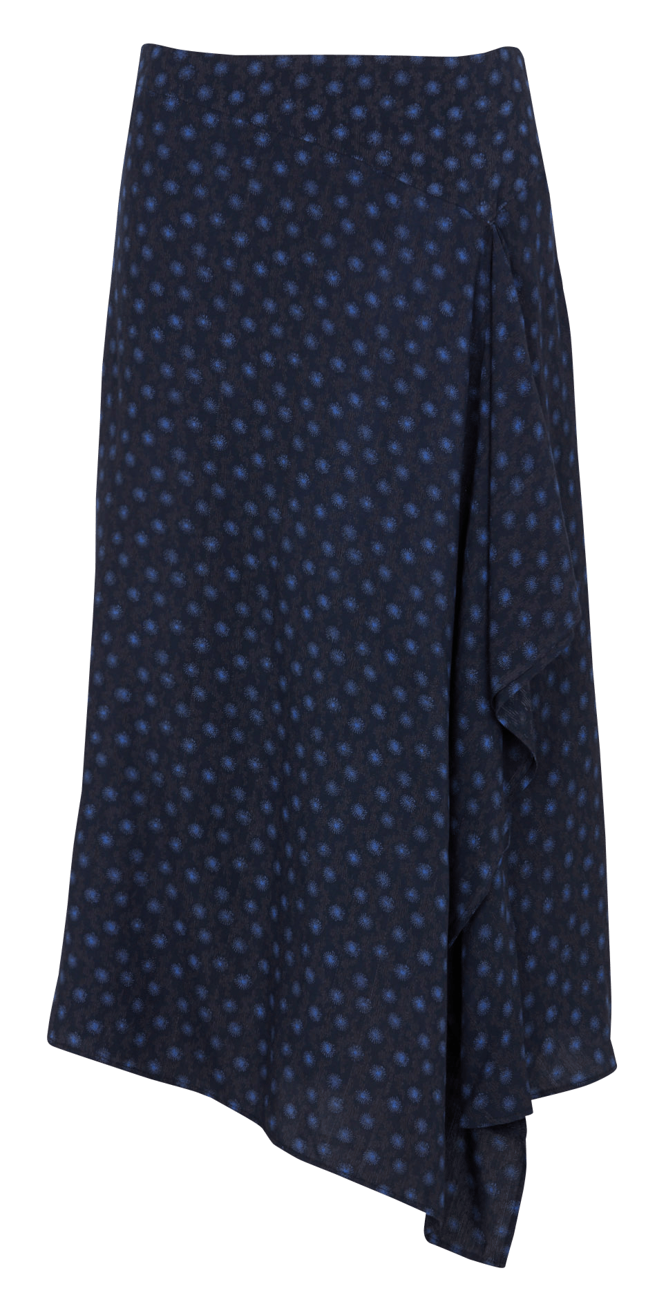 Midi A-lijn rok met grafische print LA FEE MARABOUTEE Blauw
