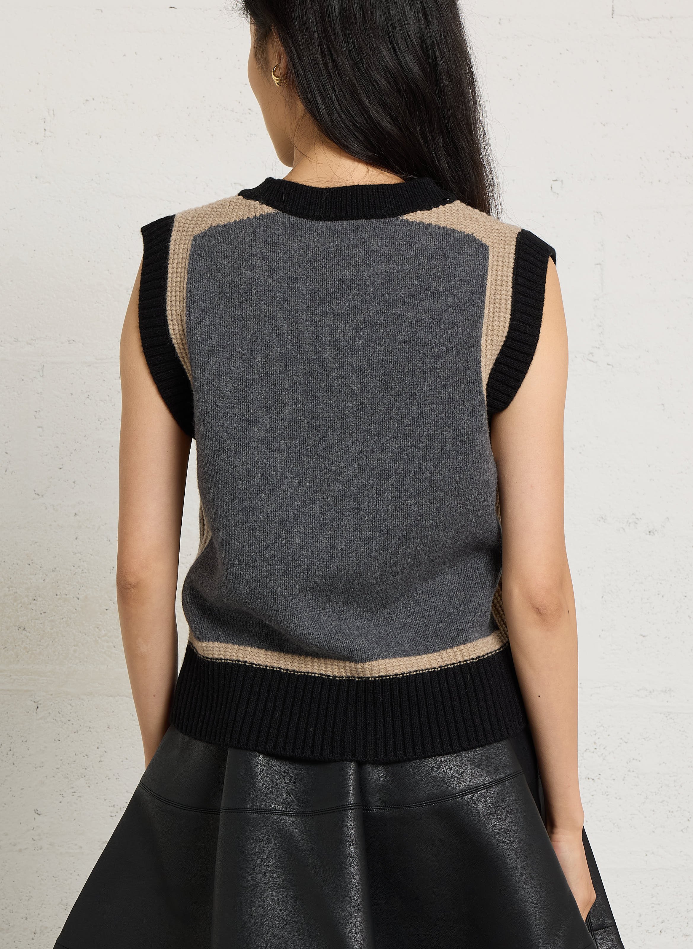 Pull droit en laine MAISON 123 Gris