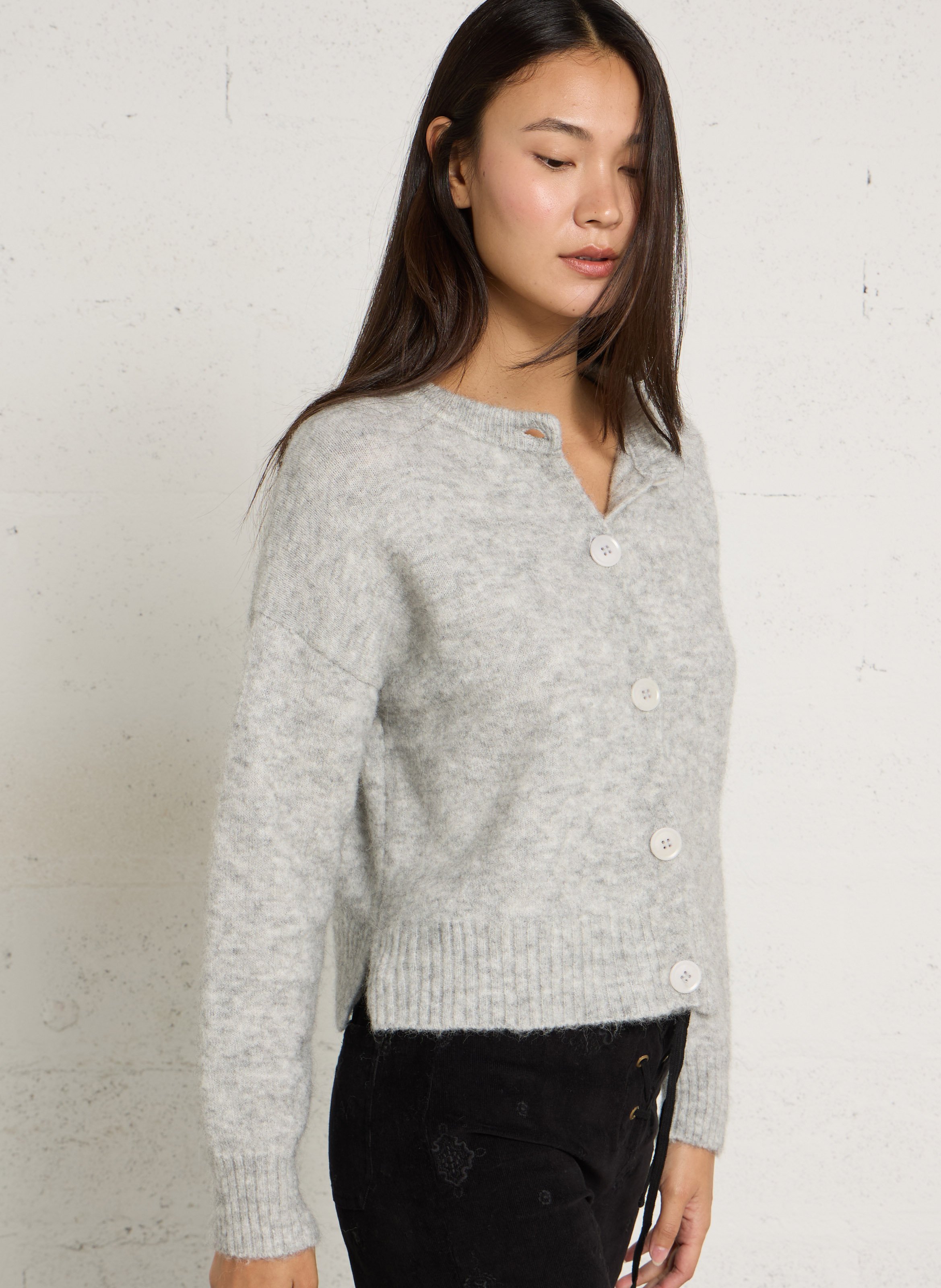 Knitted straight cardigan MAISON ANJE