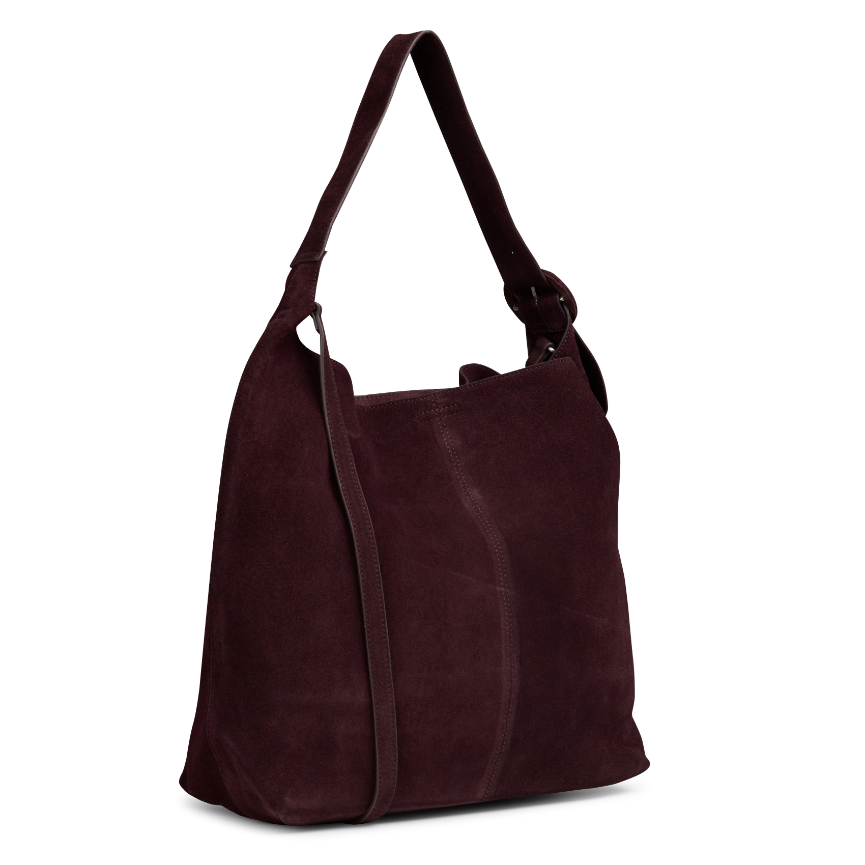 Beuteltasche aus Veloursleder IKKS Pflaume