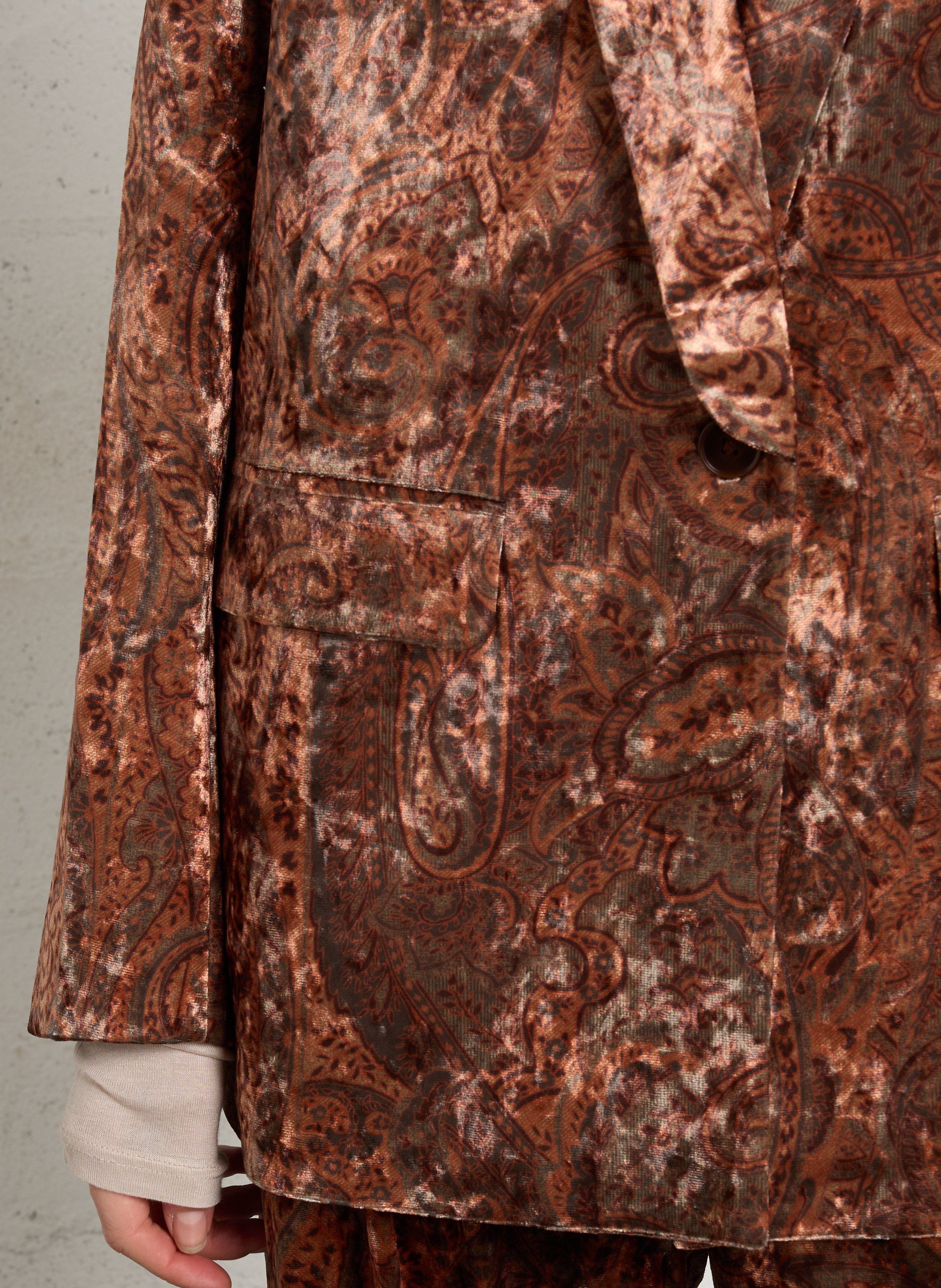 Blazer droit à motif SEE U SOON Kaki