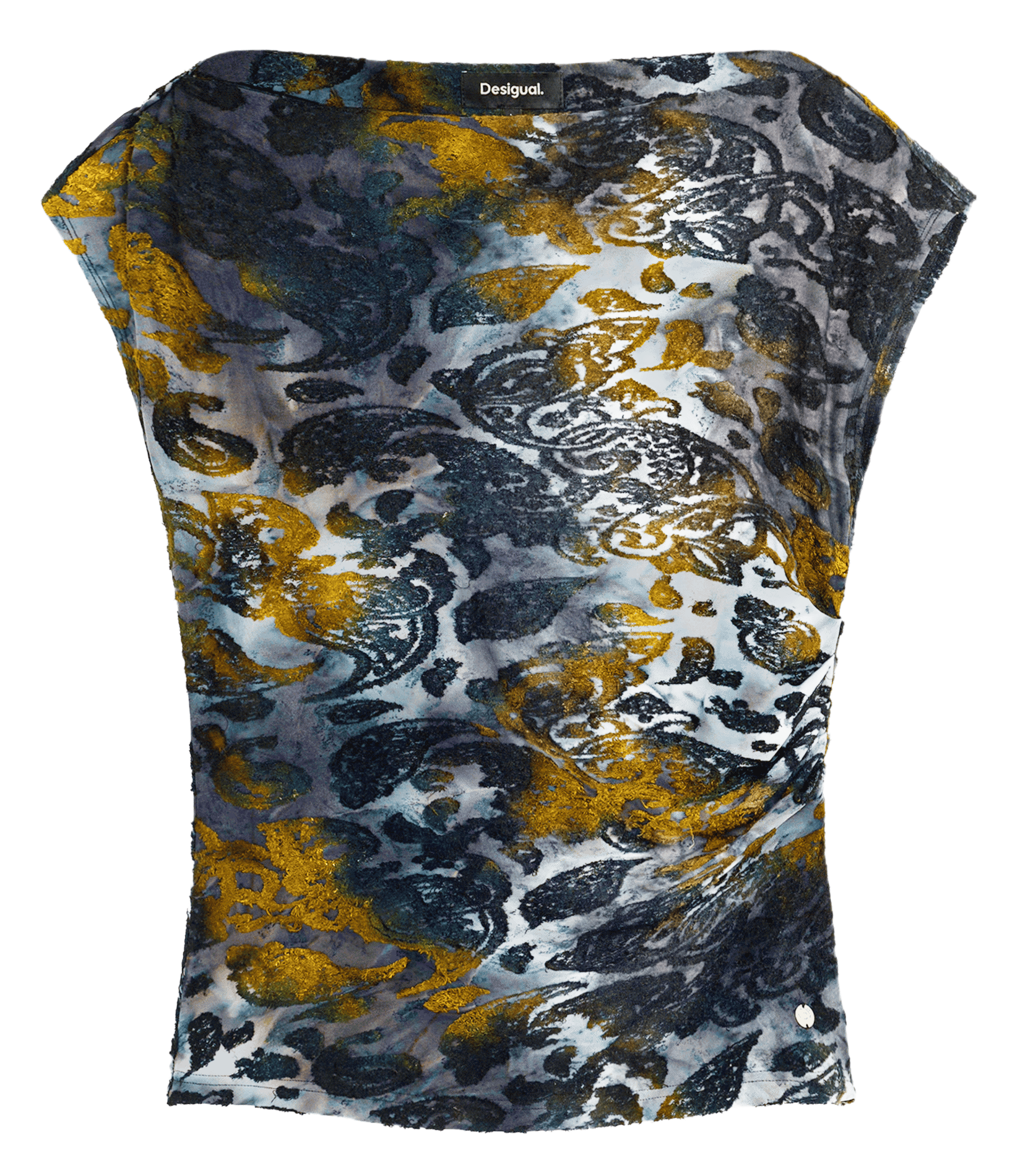 Patterned Fitted Top DESIGUAL Blue