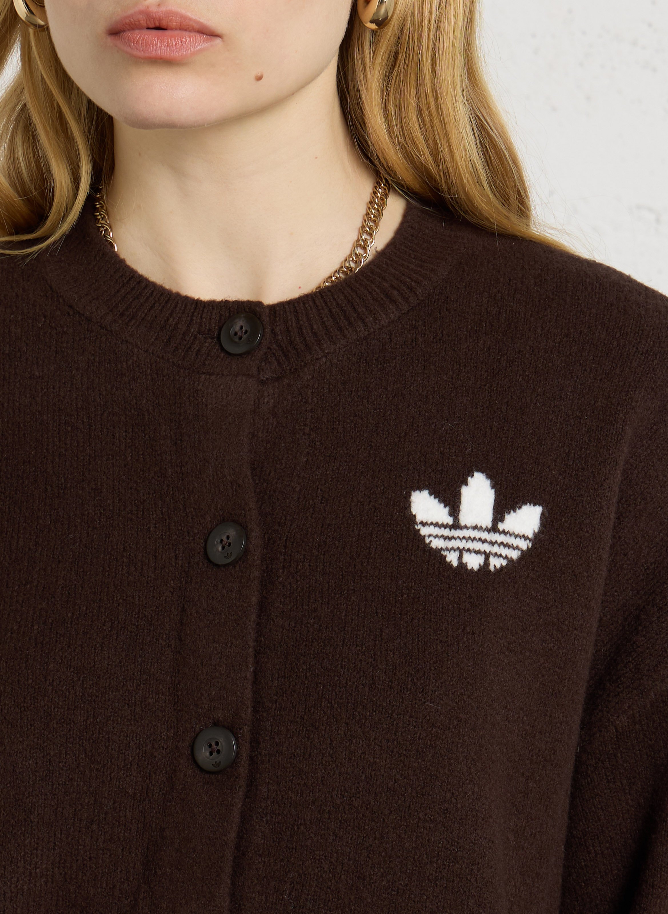 Oversize Rundhalsausschnitt Weste ADIDAS Braun