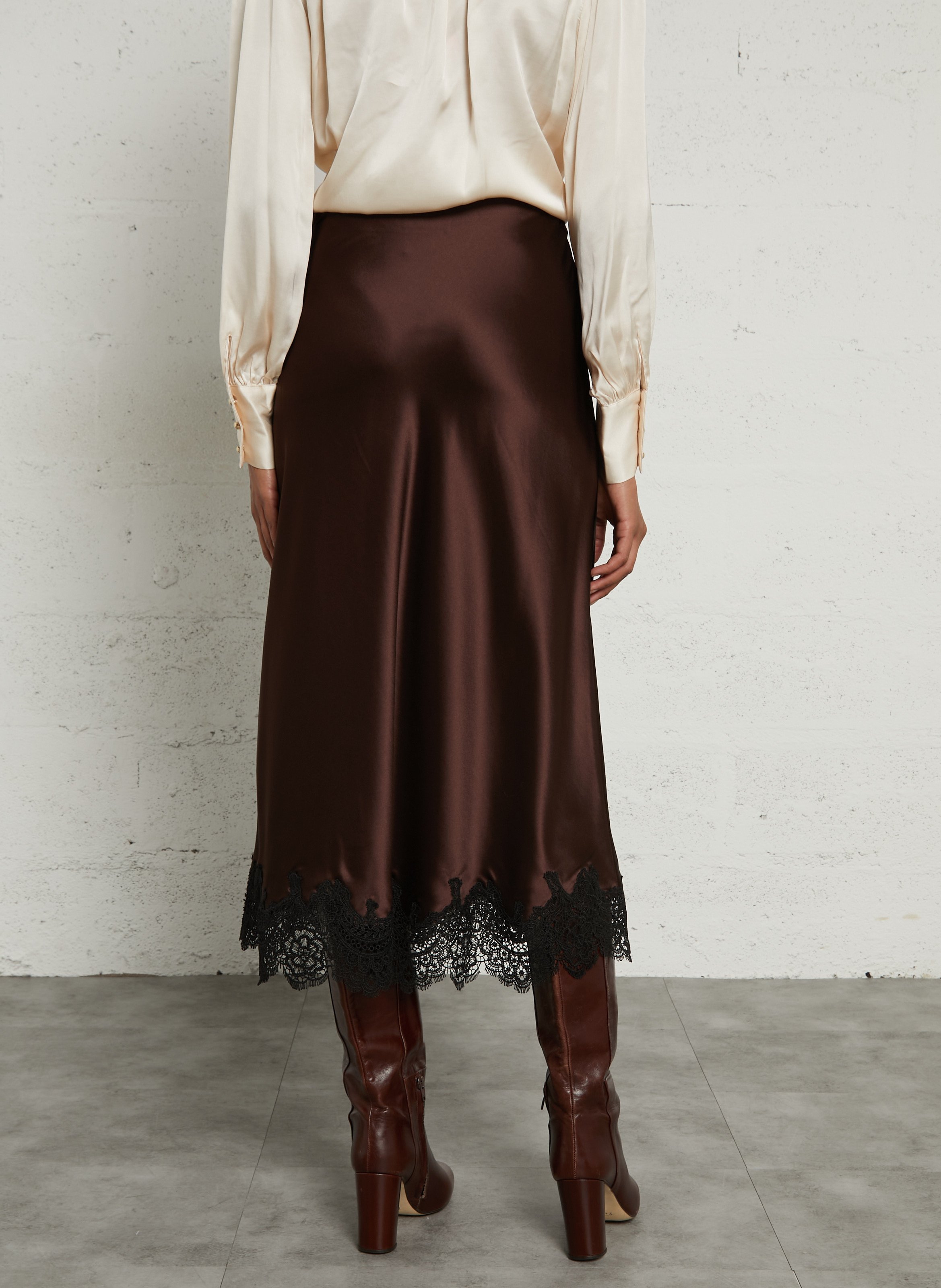 Long straight skirt MAISON 123 Purple