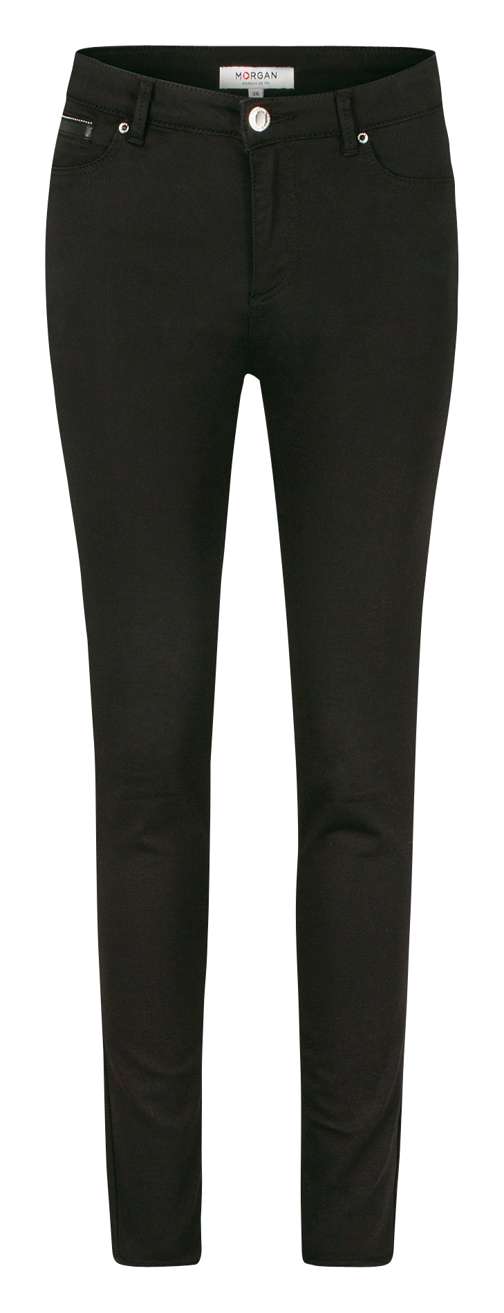 Pantalon slim en coton mélangé MORGAN Noir