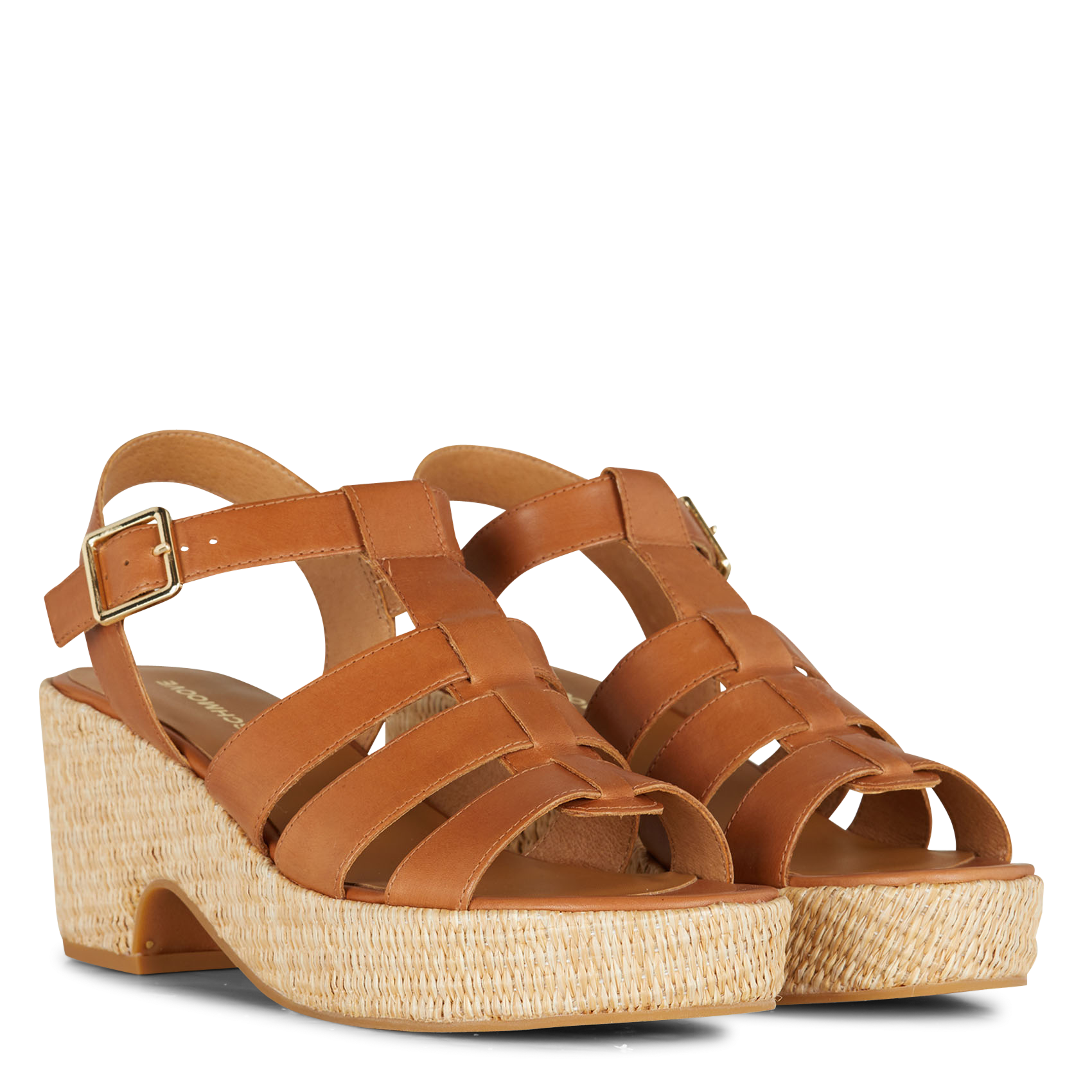 Sandales à talon en cuir SCHMOOVE Marron