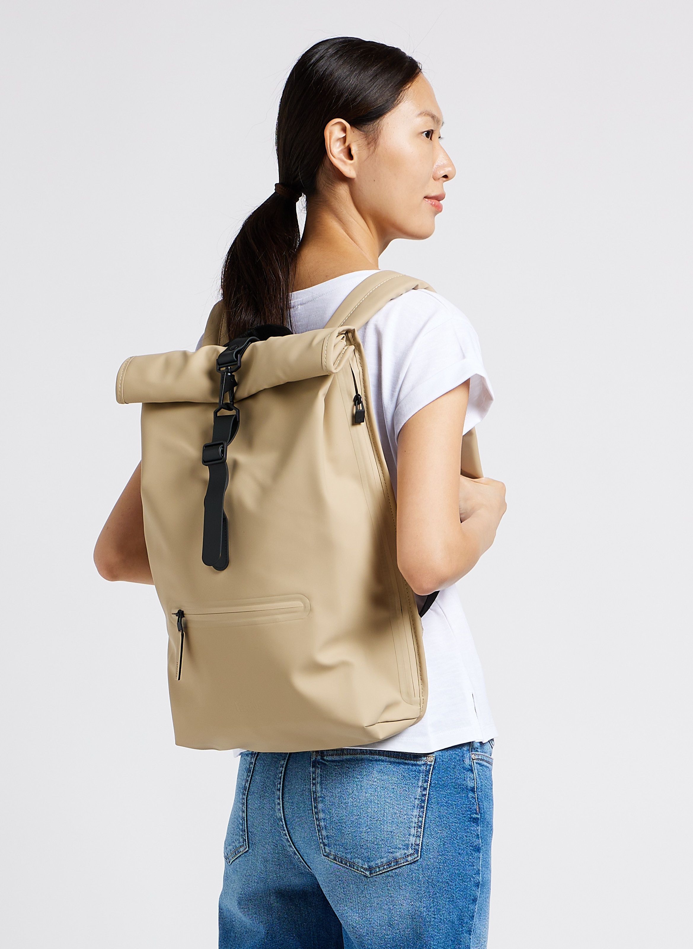 Rains best sale beige backpack