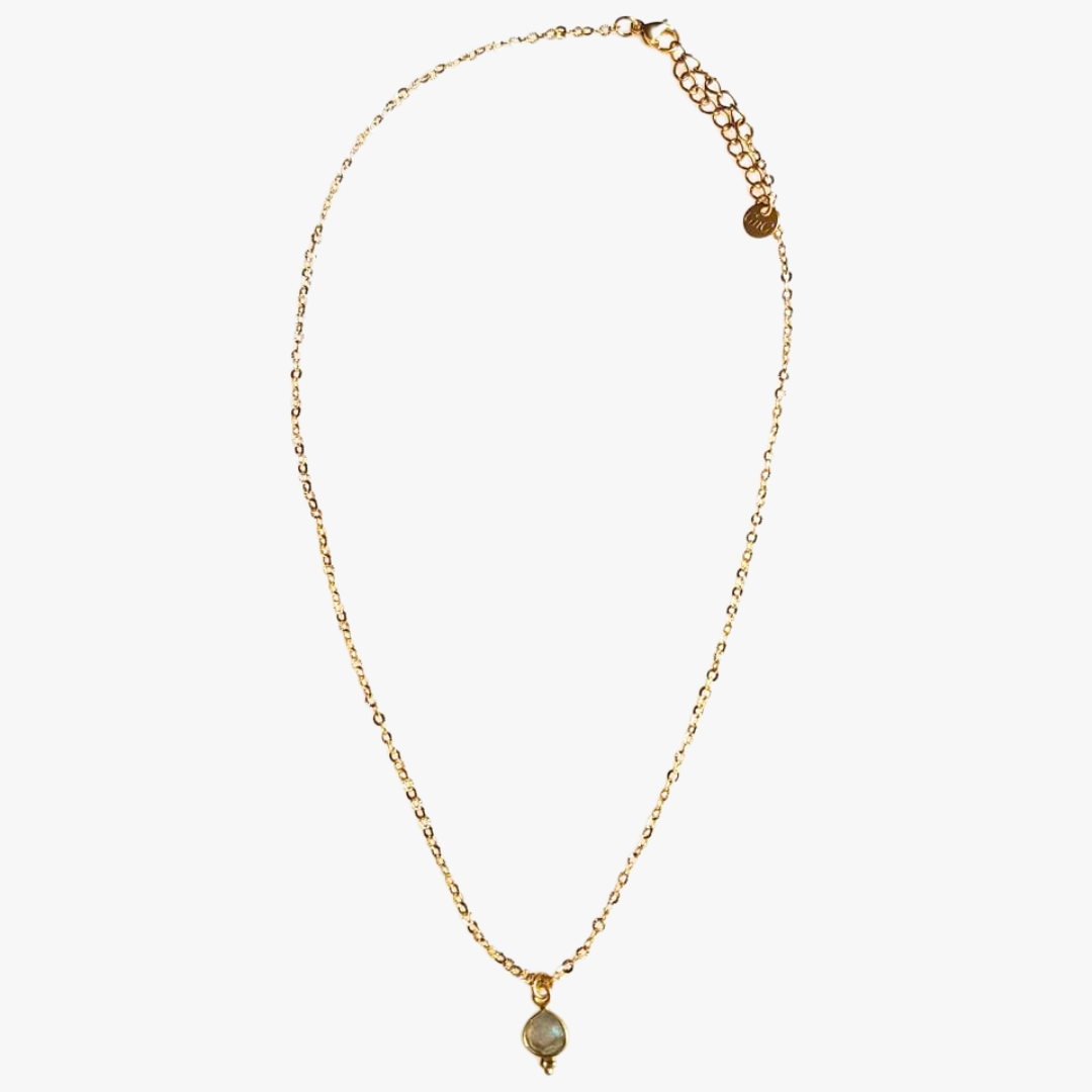 Labradorite necklace GINANDGER Grey