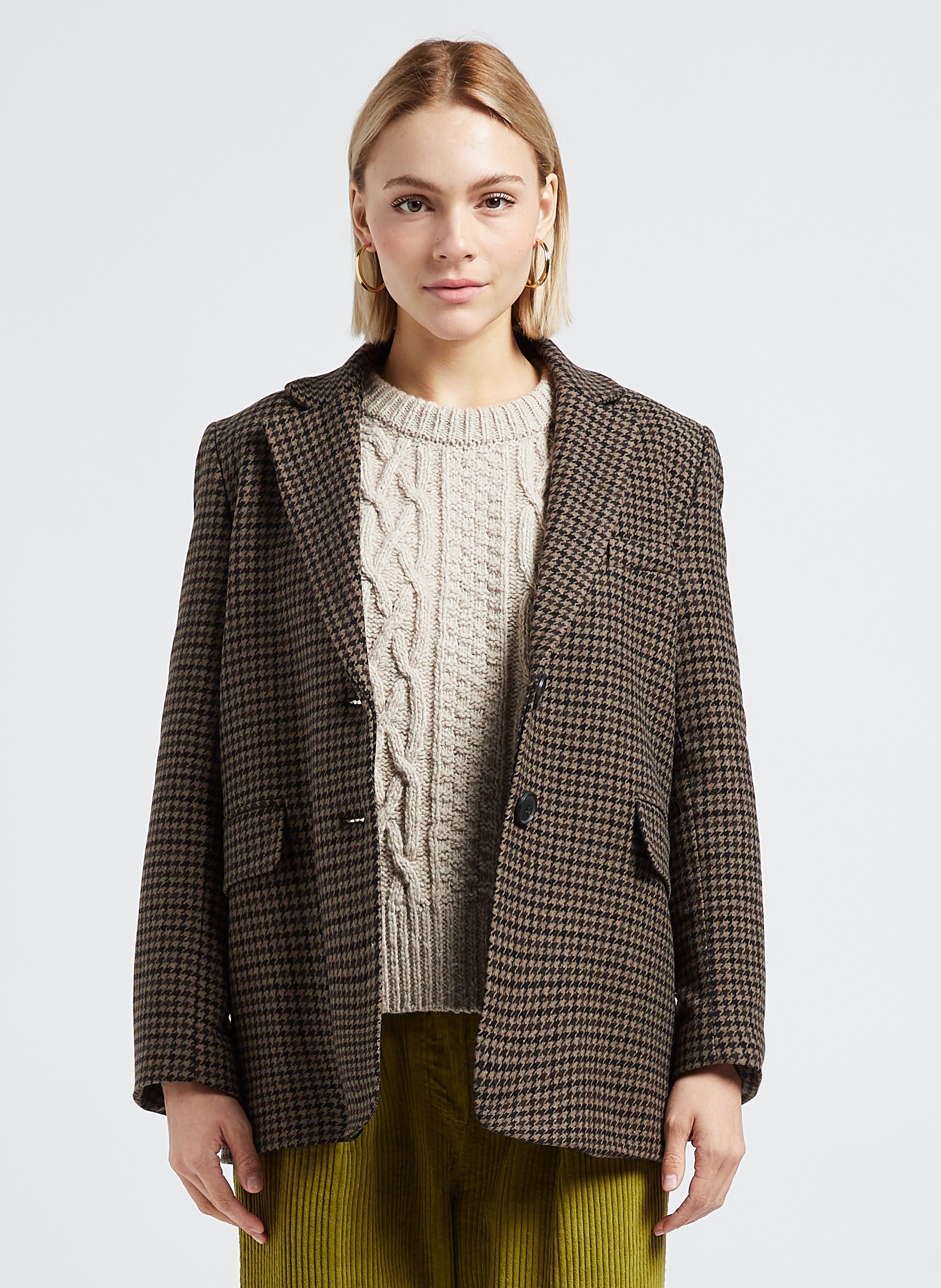 Veste pied de poule femme online h&m