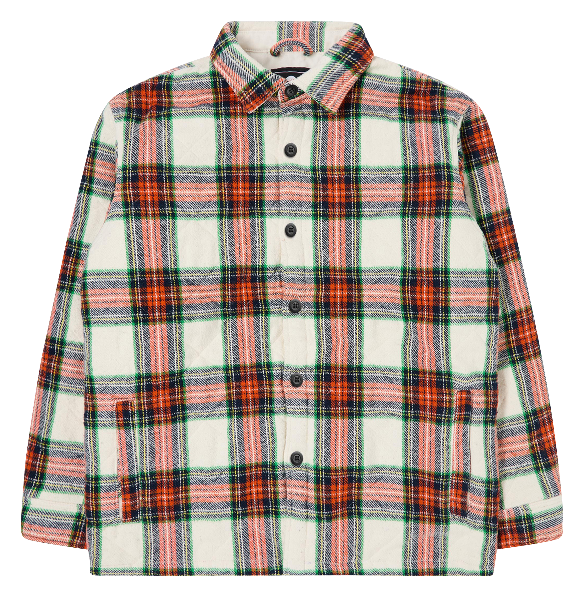 Checked cotton jacket with classic collar EDWIN Multicolored