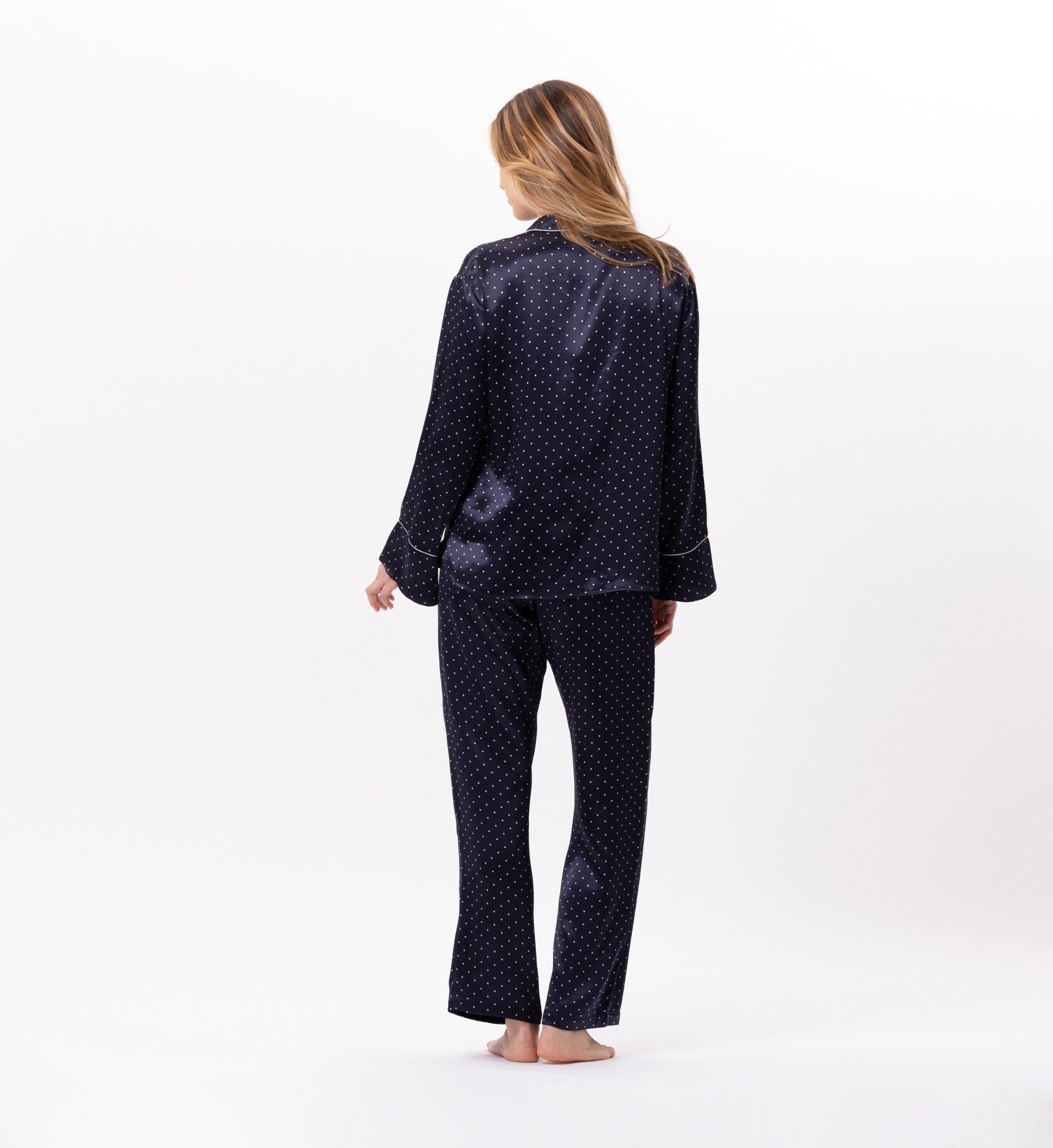 Buttoned viscose pyjama LE CHAT Blue