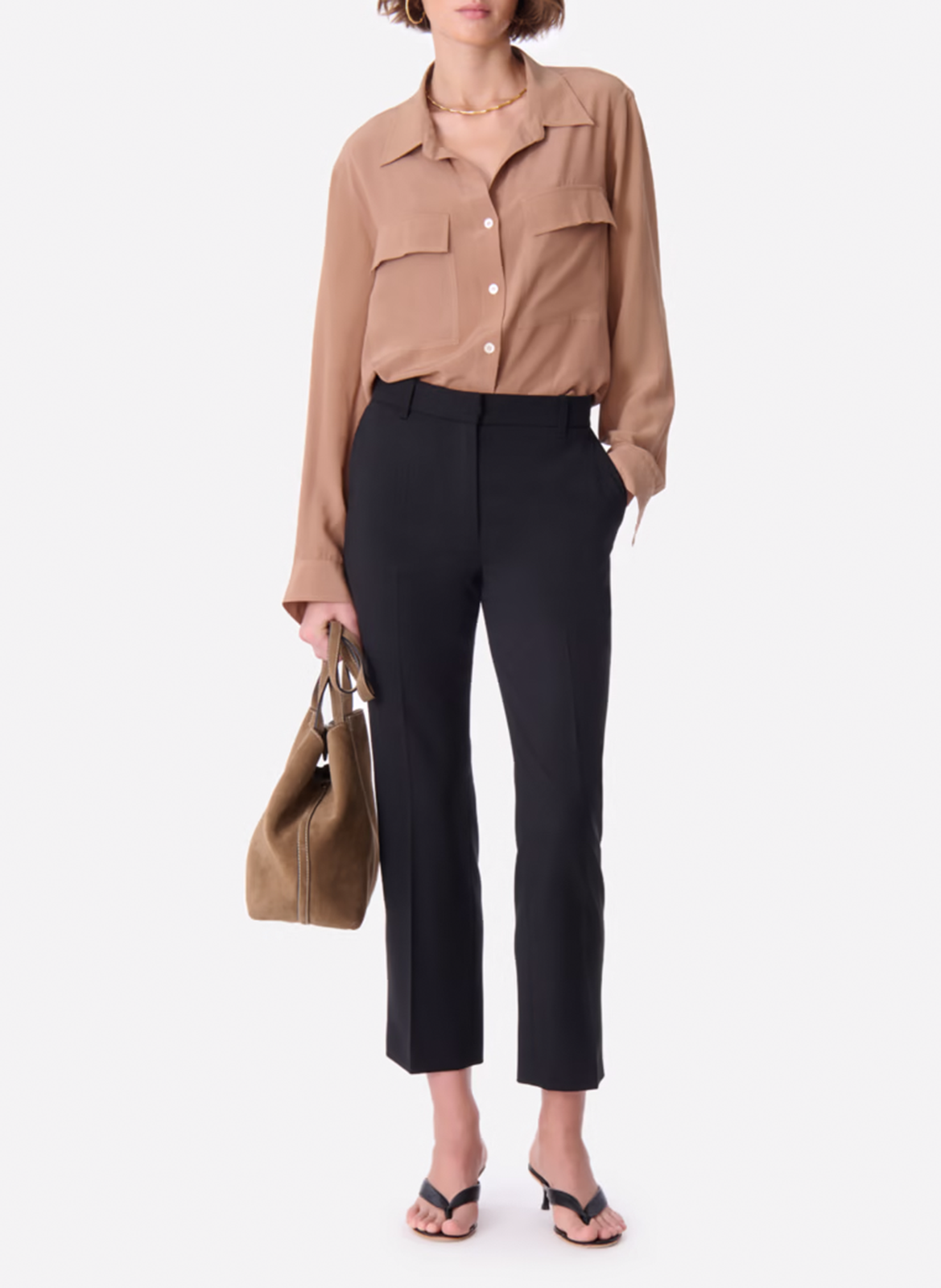 Mid-waist straight-leg pants VANESSA BRUNO Black