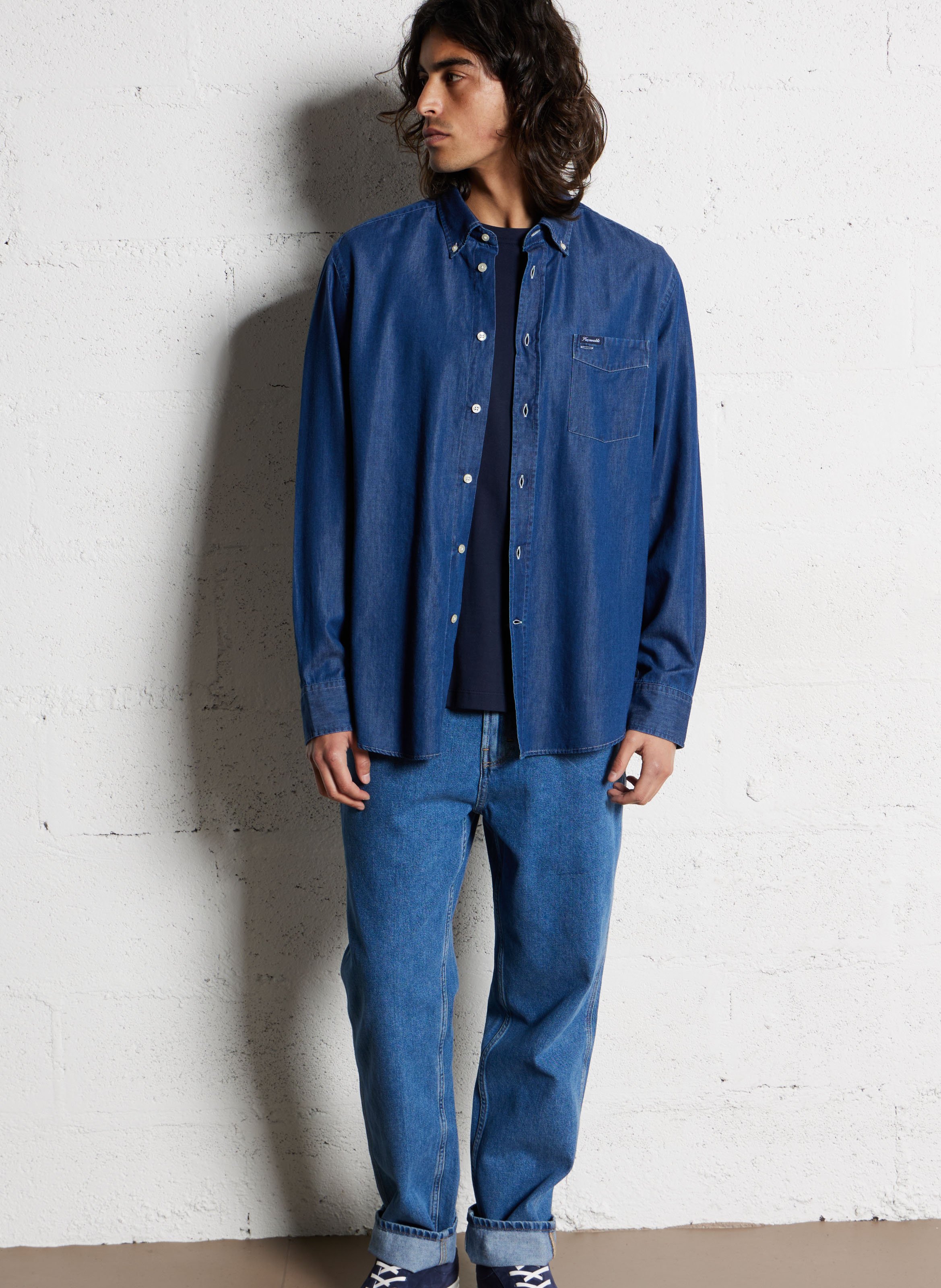 Baumwoll-T-Shirt FACONNABLE Blau