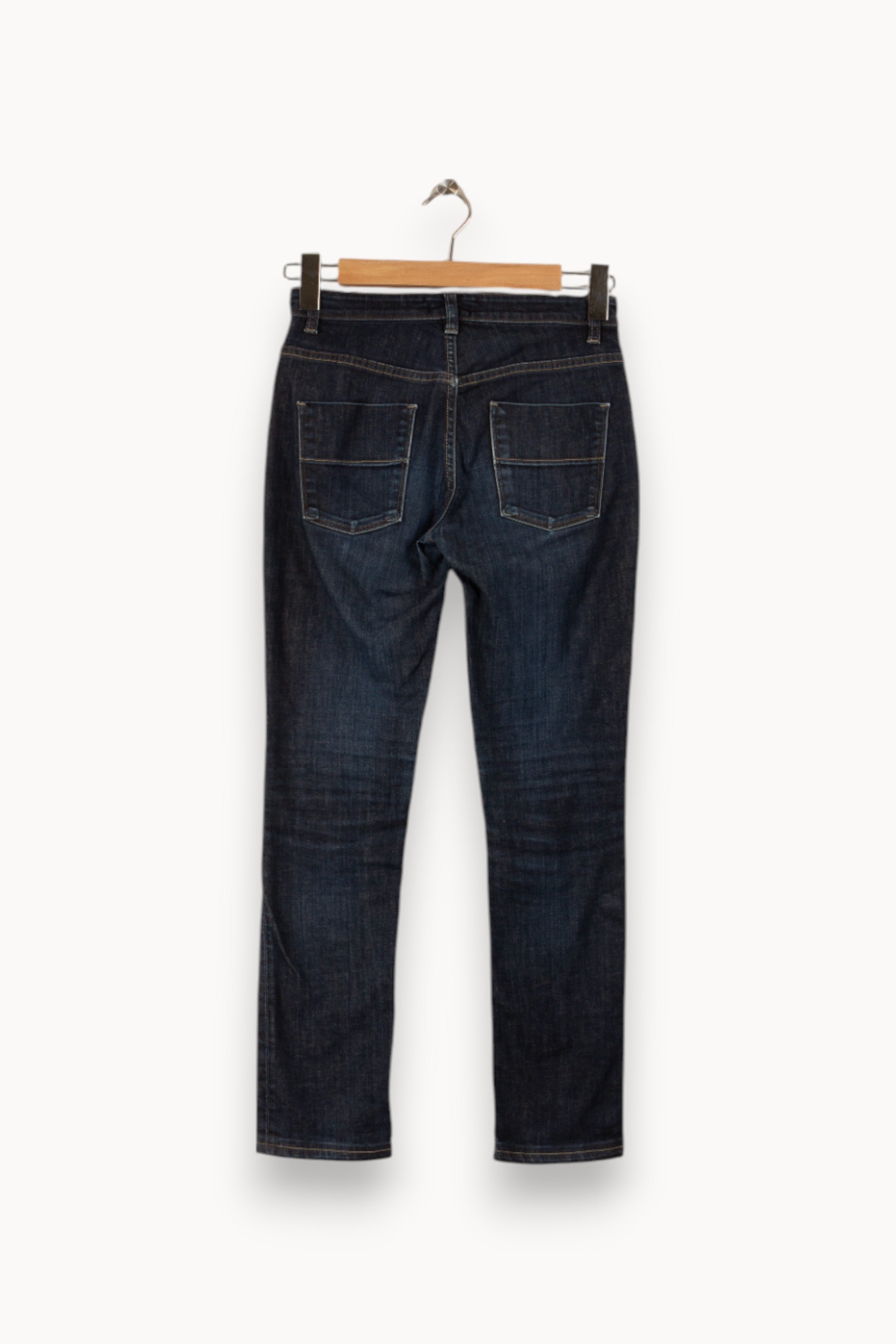 Cropped slim jeans with studs FILIPPA K - Seconde Main Blue
