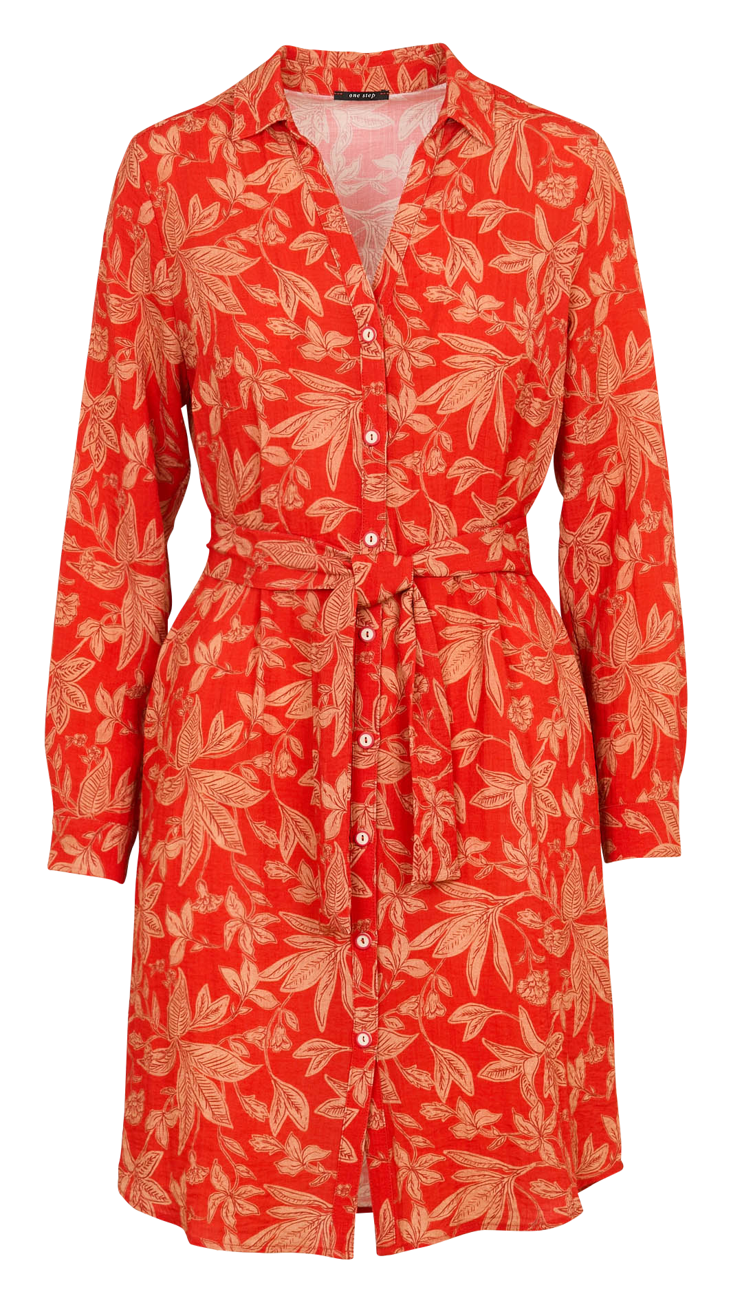 Robe midi imprimée ONE STEP Orange