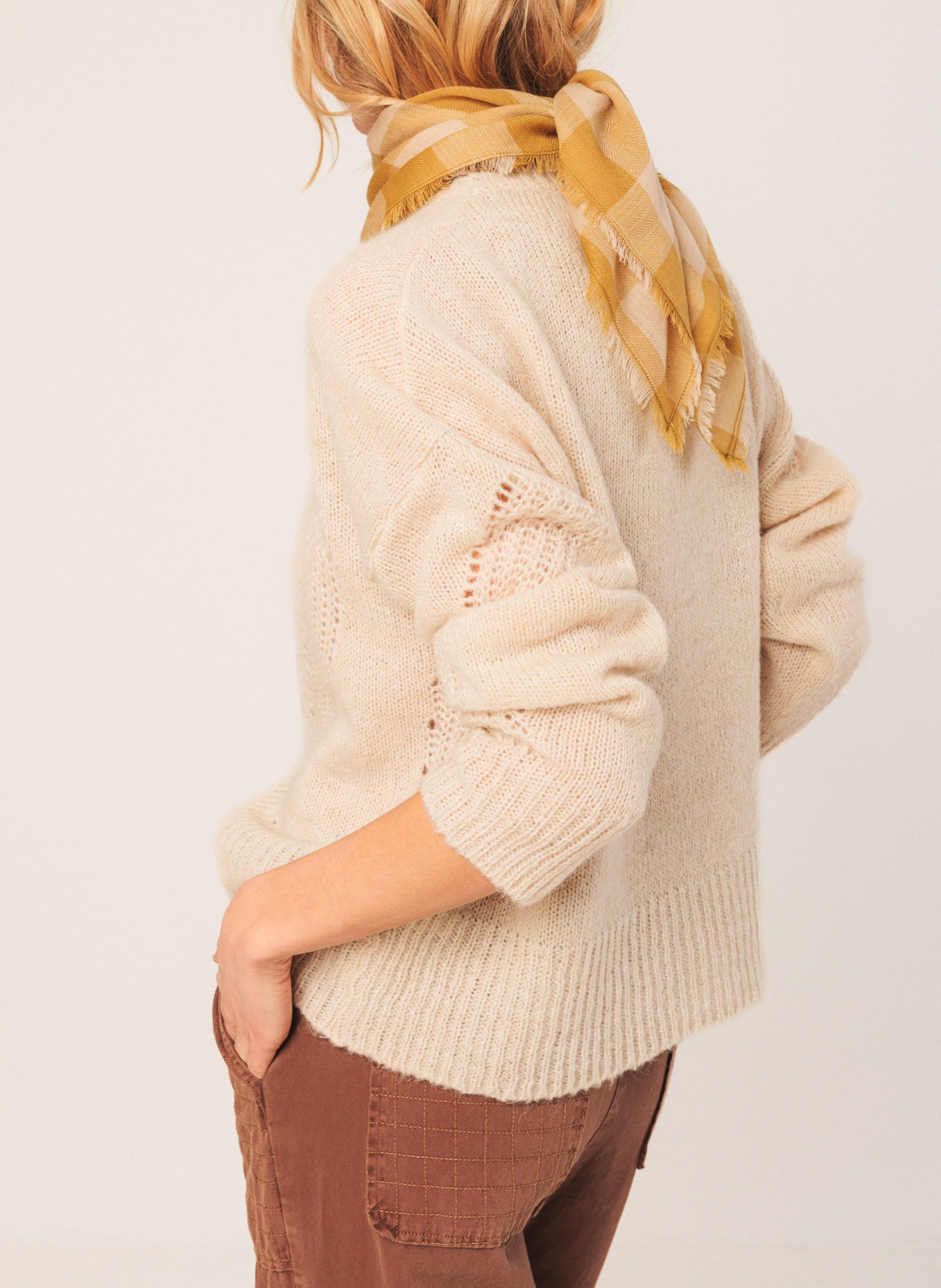 Pull col rond  INDI & COLD Beige