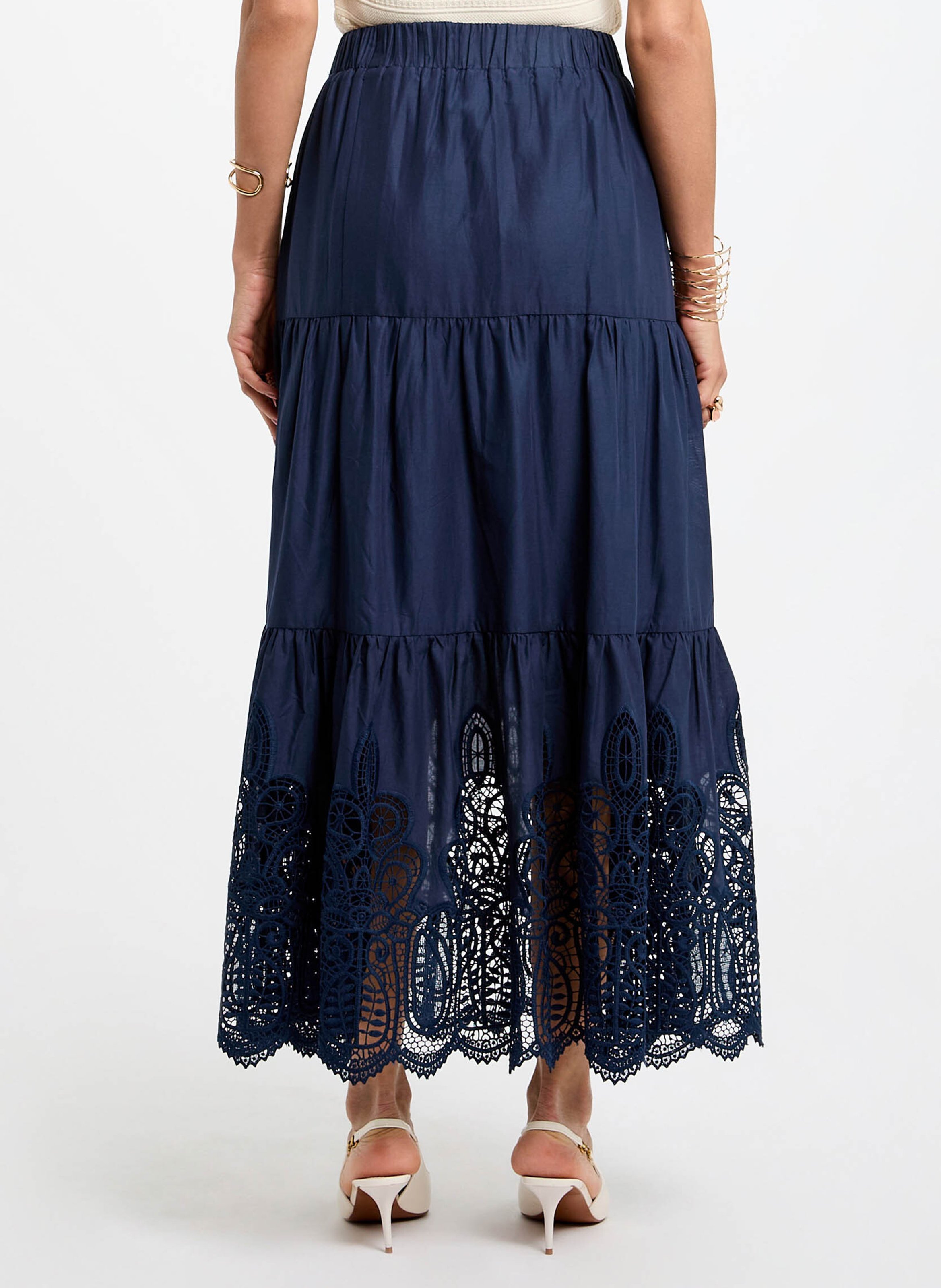 Katoenen midirok Anaïs MORGAN Blauw