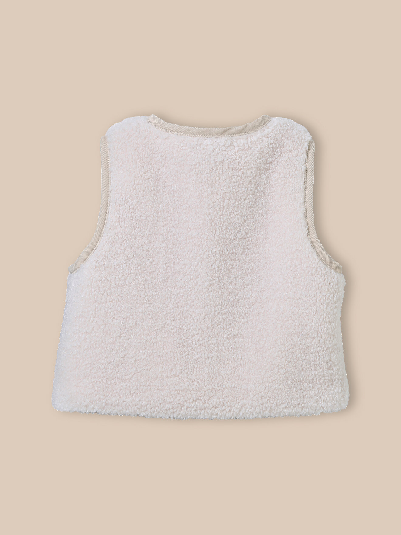 Sleeveless sherpa jacket CYRILLUS Beige