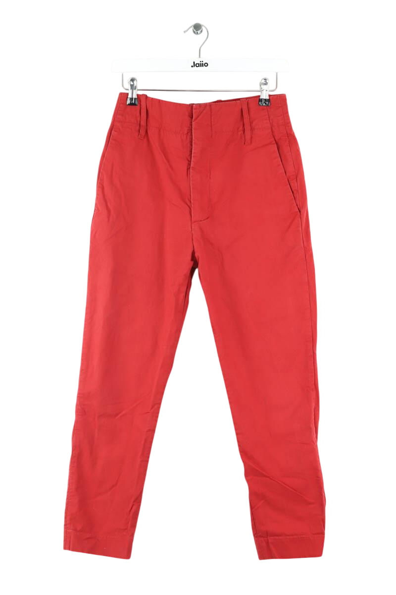 Slim-fit stretch cotton jeans with regular waist LAURENCE BRAS - Seconde Main Red