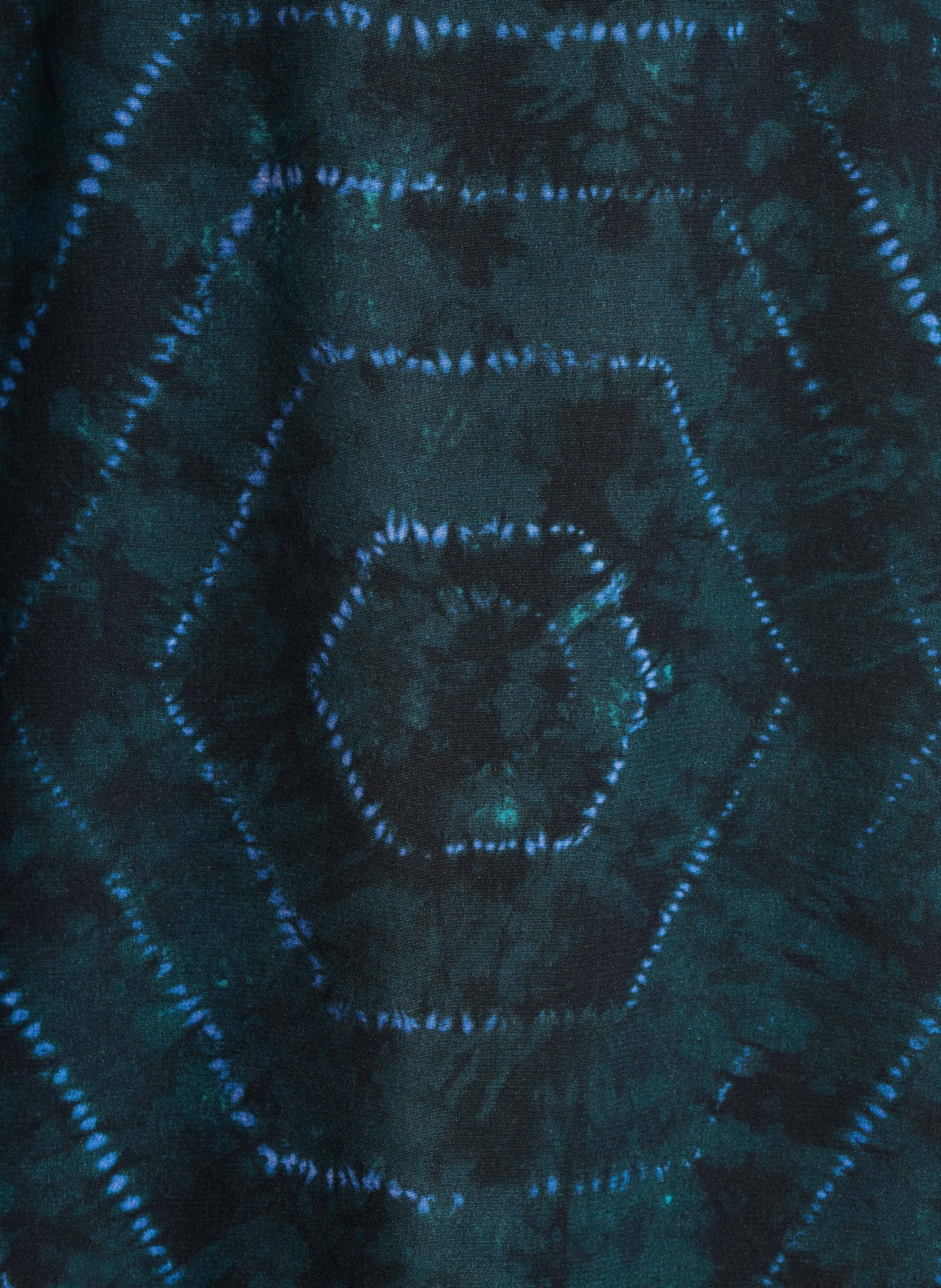 Korte jurk met V-hals en print LA FEE MARABOUTEE Blue