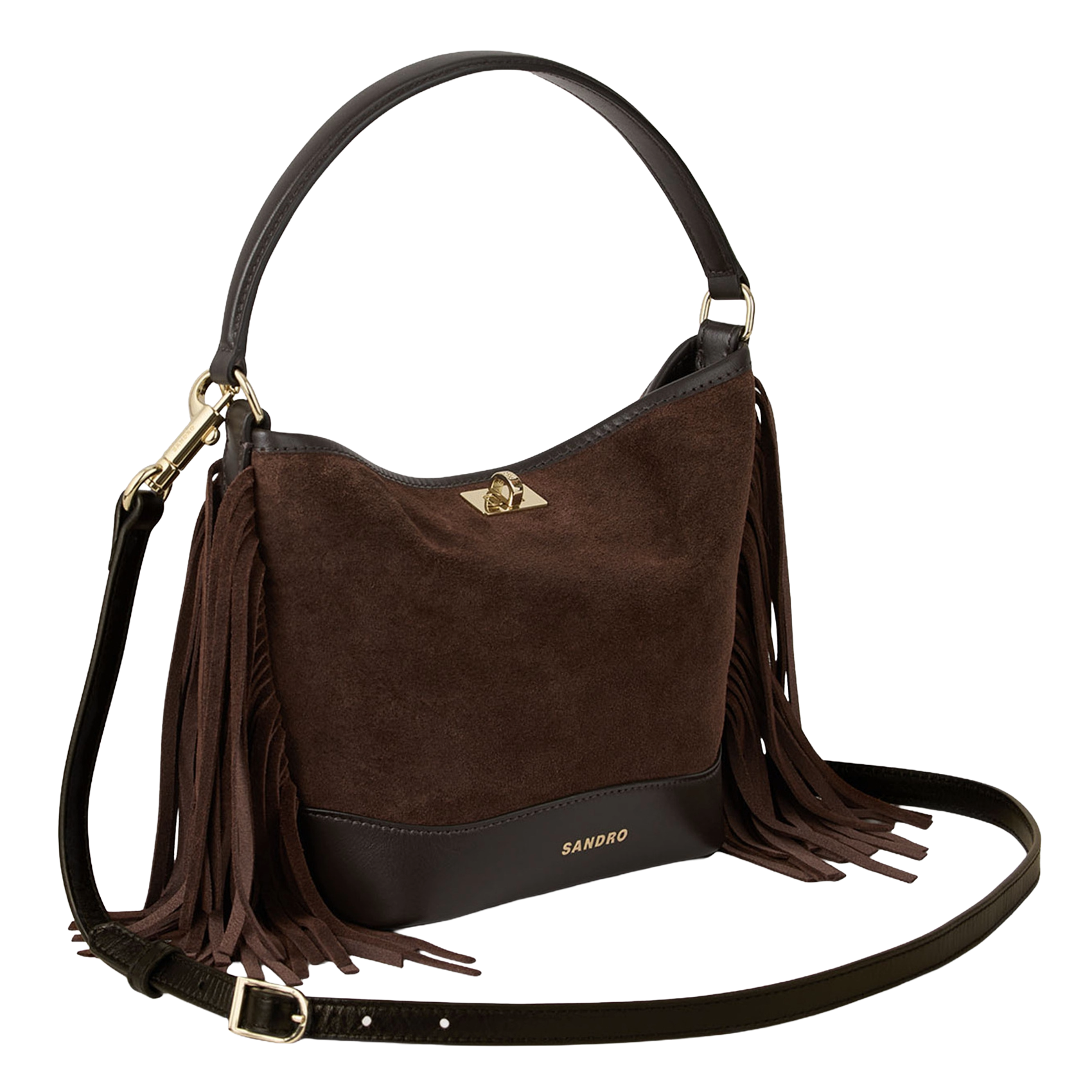 Ande - Beuteltasche aus Wildleder SANDRO Braun