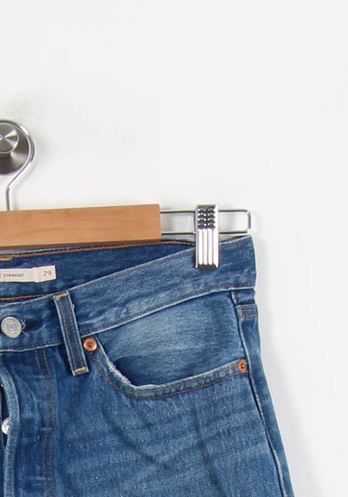 Cropped slim jeans with studs LEVI'S - Seconde main Blue