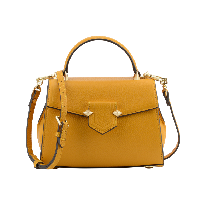 Handbag - cowhide leather POURCHET Red