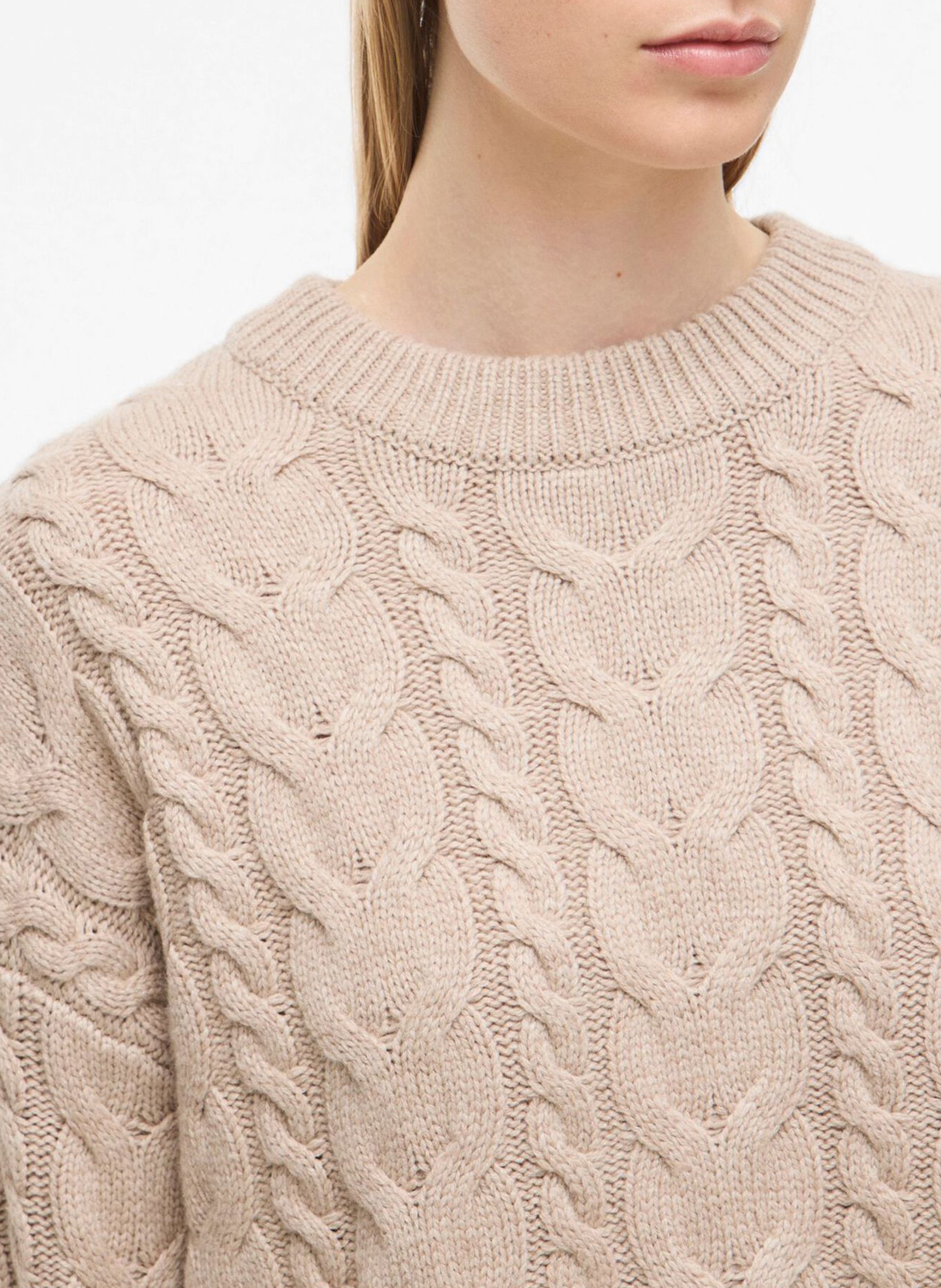 Trui met opstaande kraag ROUGE EDIT Beige