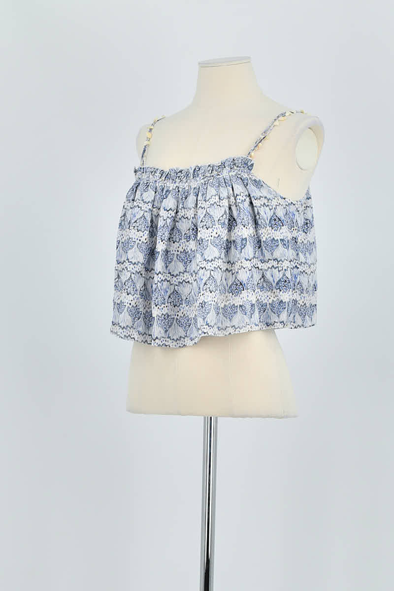 Azawood sleeveless top ANTIK BATIK - Seconde Main Blue